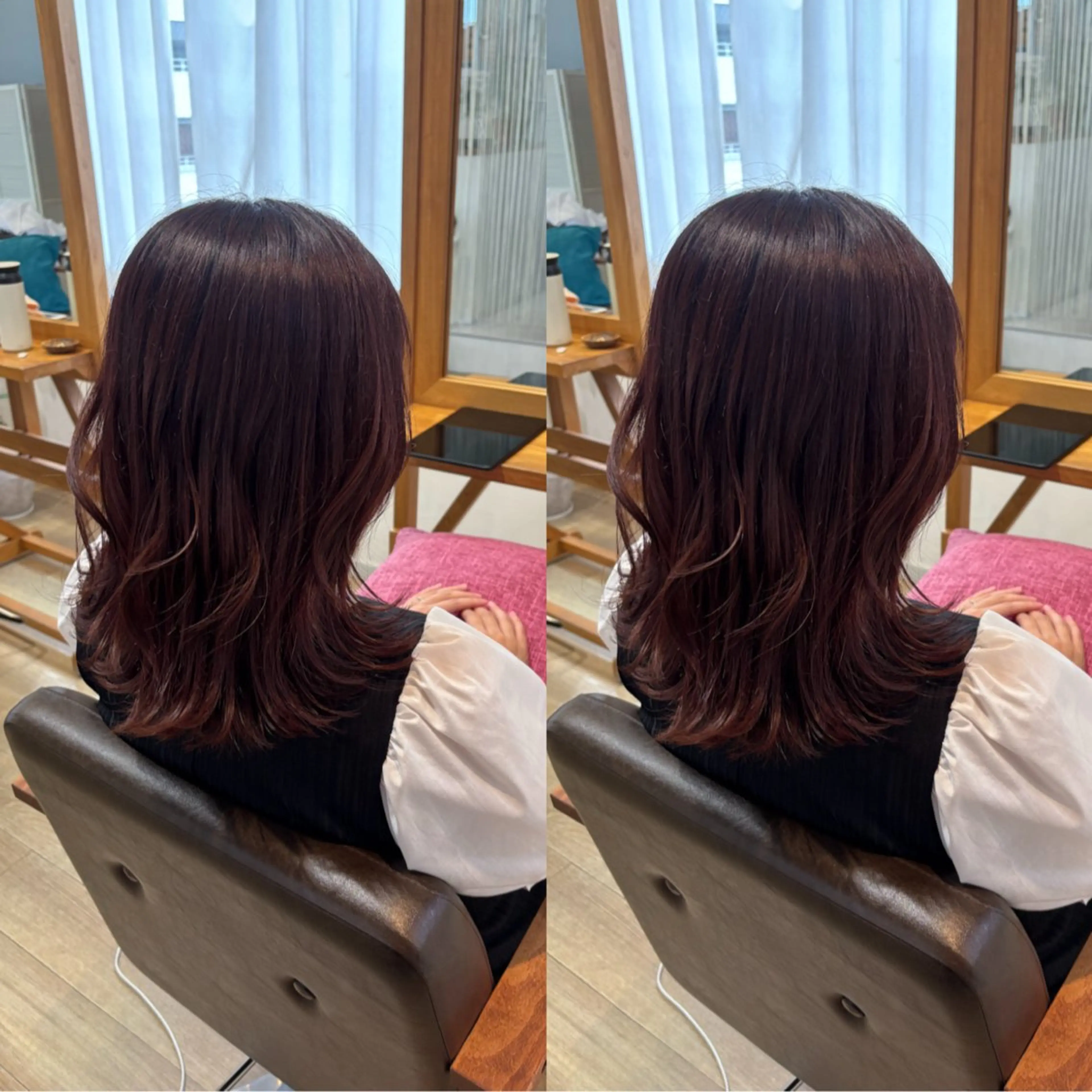 セミロング カラー ヘアカラー トリートメント RINNO🌷艶髪/ 艶カラーのヘアスタイル