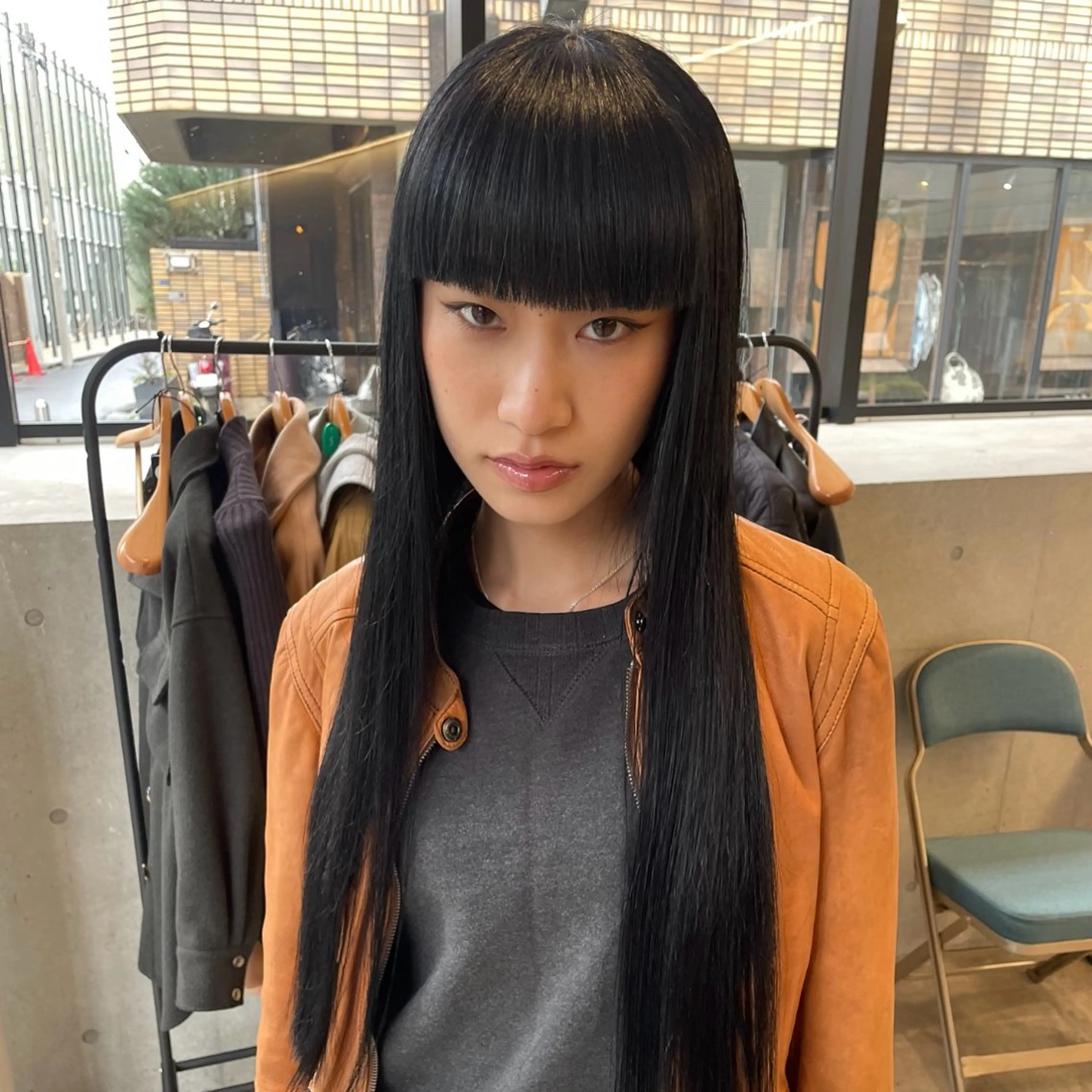 ロング ヘアアレンジ ワイドバング カット Mizobe misakiのヘアスタイル