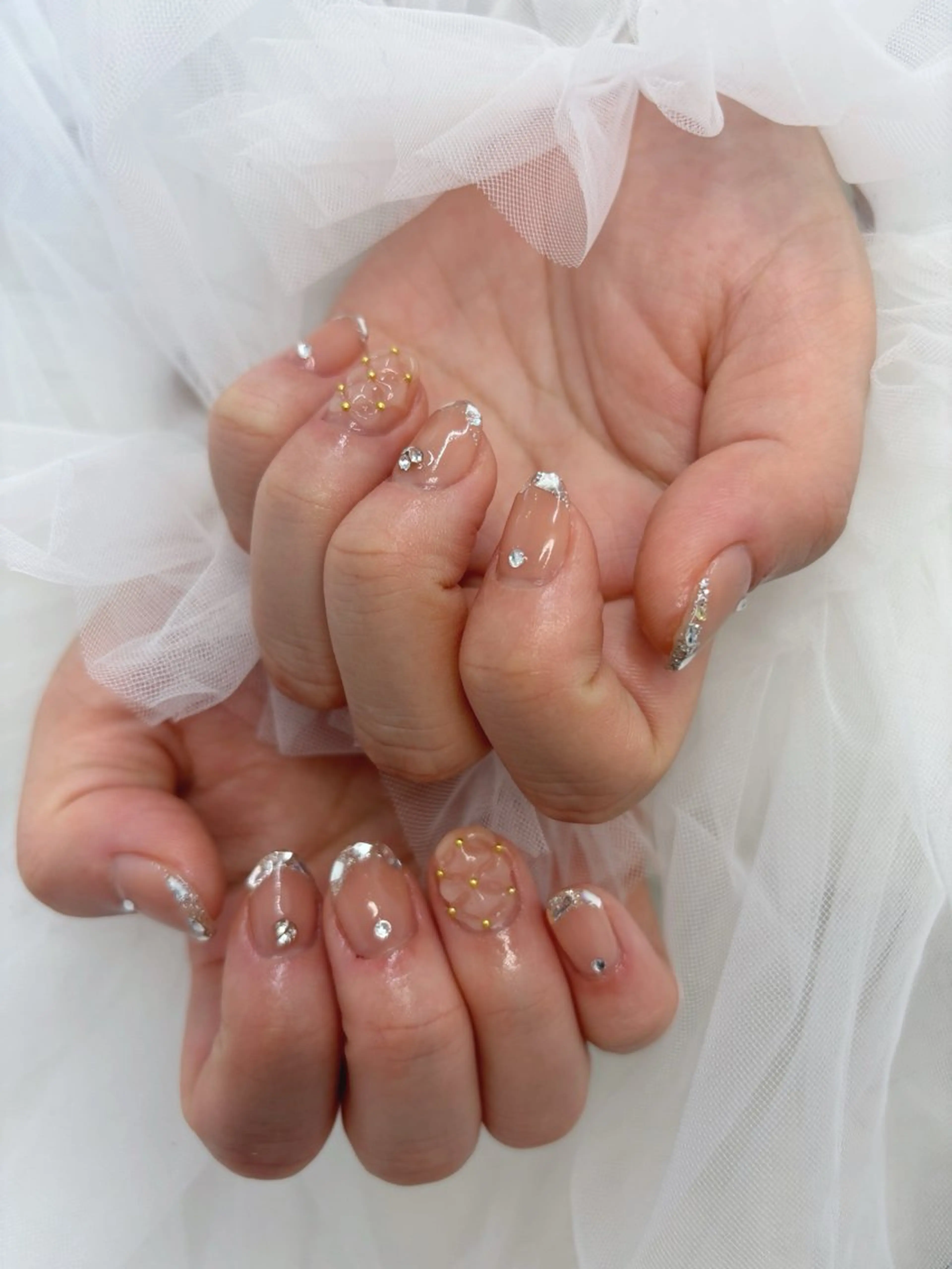 ネイル フレンチネイル ガラスフレンチ ハンドネイル Reve所属・田川 ［Reve］のネイルデザイン
