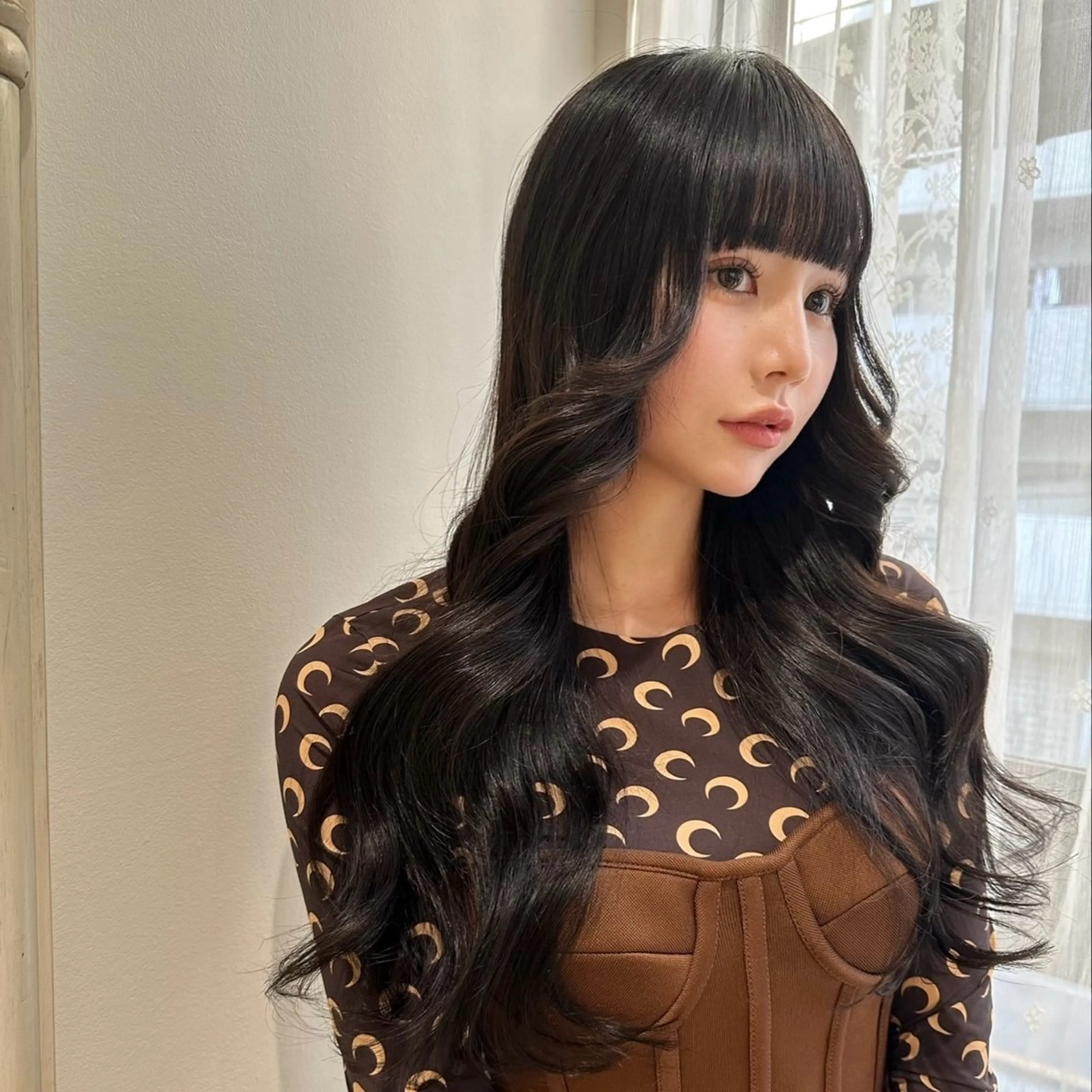 ロング 顔周りカット 似合わせカット ヘアカラー 美容室ORIKA /AI  ブリーチのヘアスタイル