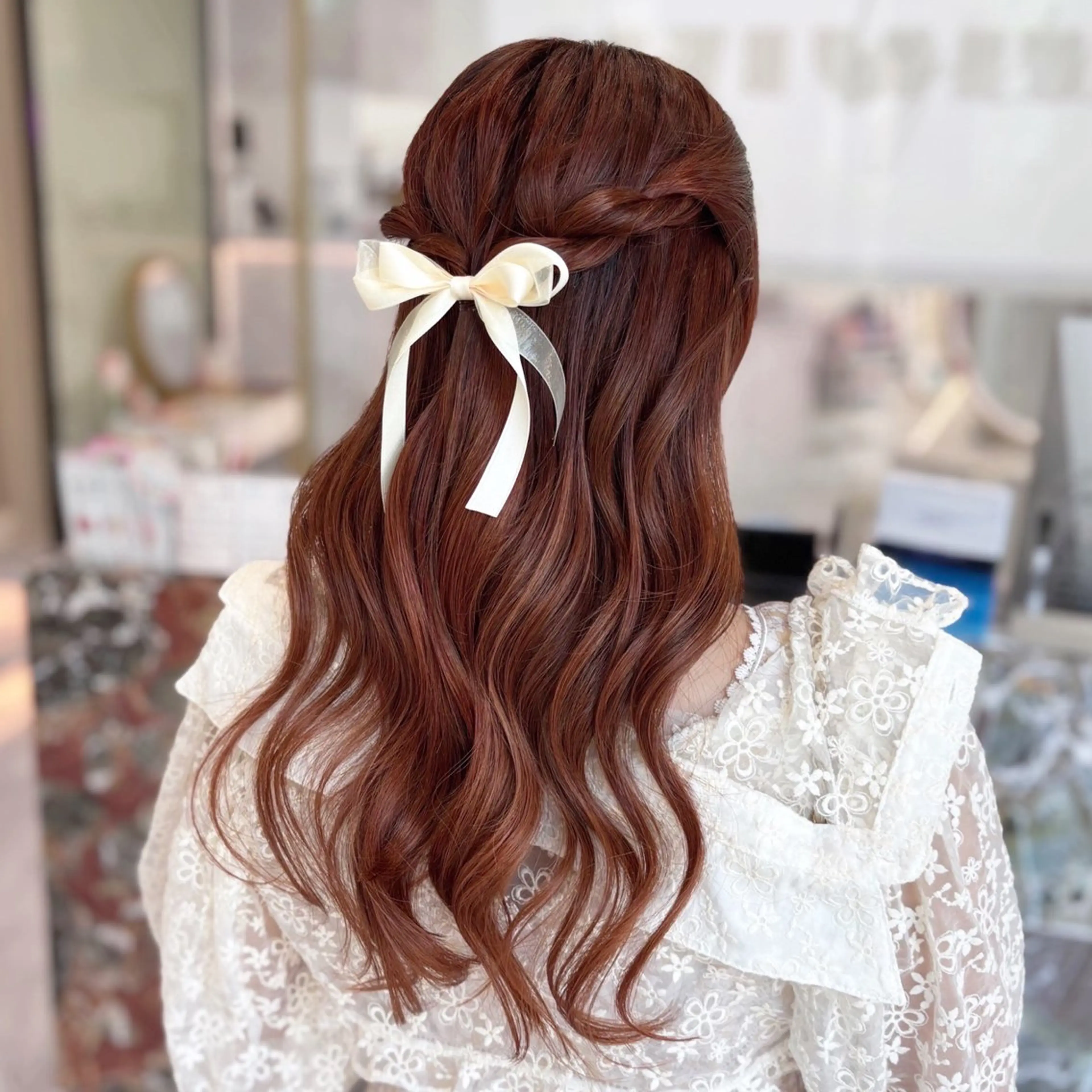 ［ayu特別クーポン🎫♡］カット+カラー＋ヘアアレンジ.⋆𝜗𝜚𓈒ㅤ‪⋆の写真