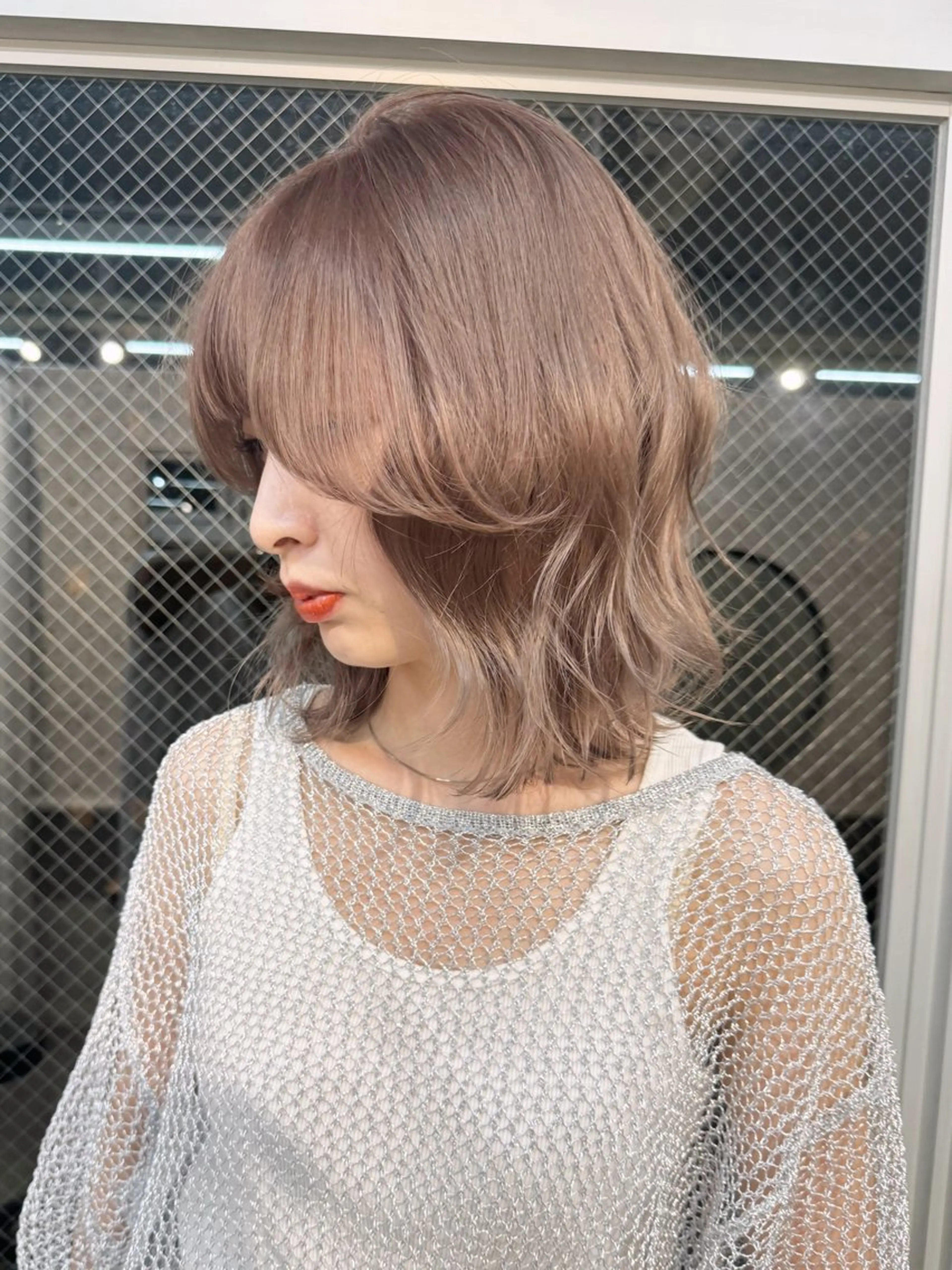 ミディアム カラー ヘアアレンジ ミディアムパーマ ブリーチ ケアブリーチ ダブルカラー ハイライトカラー カット ヘアカラー トリートメント lani 天神大名/ブリーチのヘアスタイル