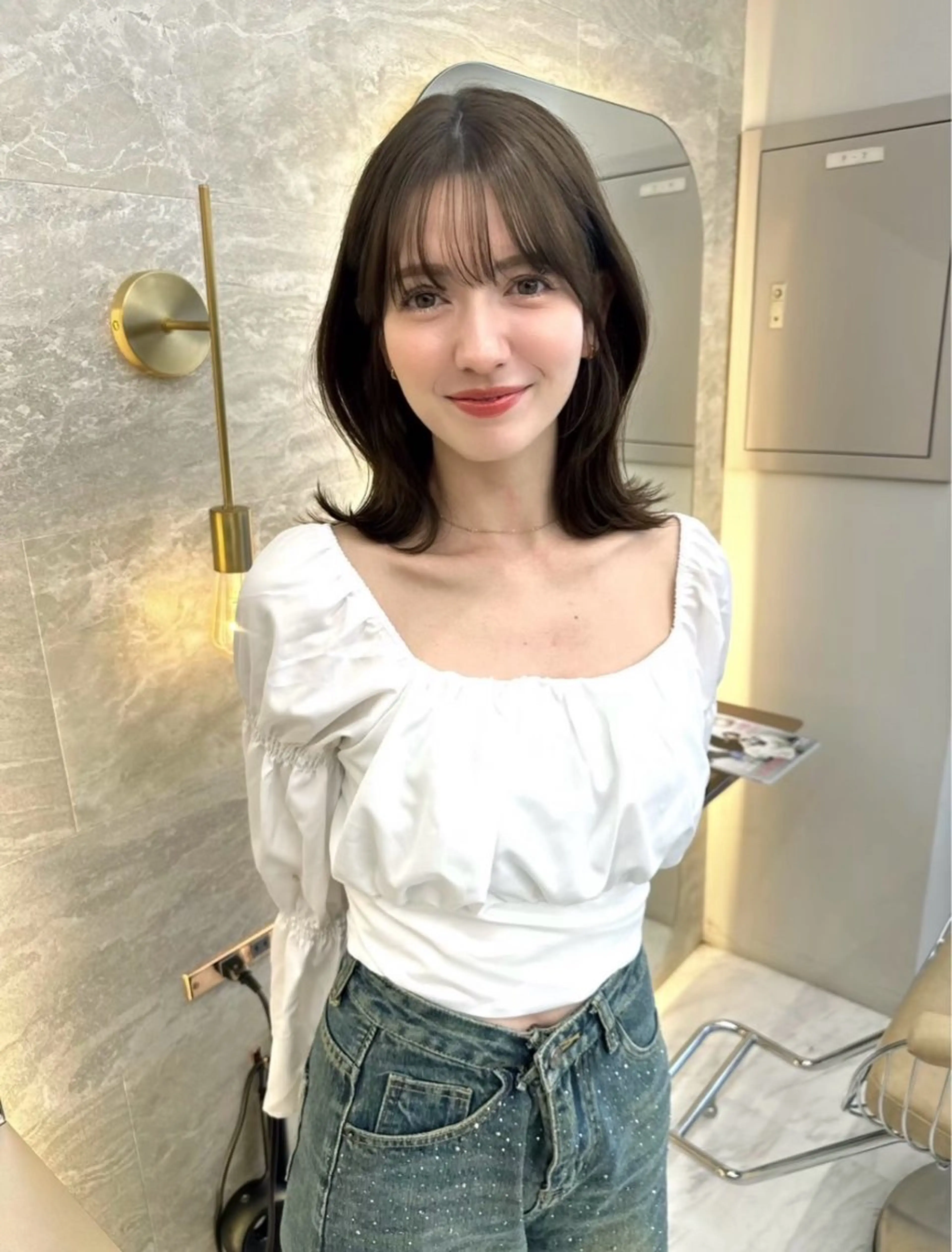 ミディアム Haruna 💜のヘアスタイル