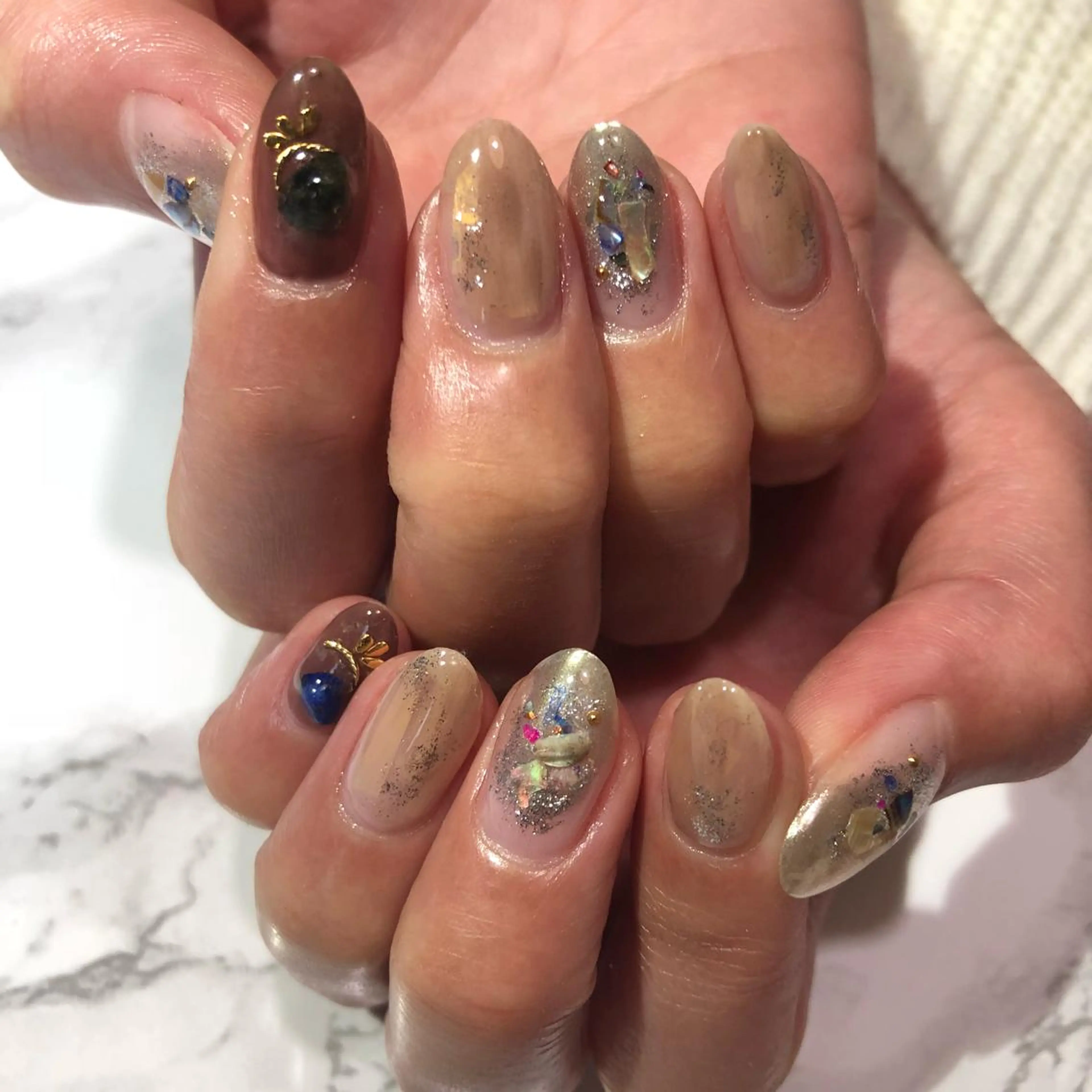 ネイル 冬ネイル クリスマス ハンドネイル Nail salon Museのネイルデザイン