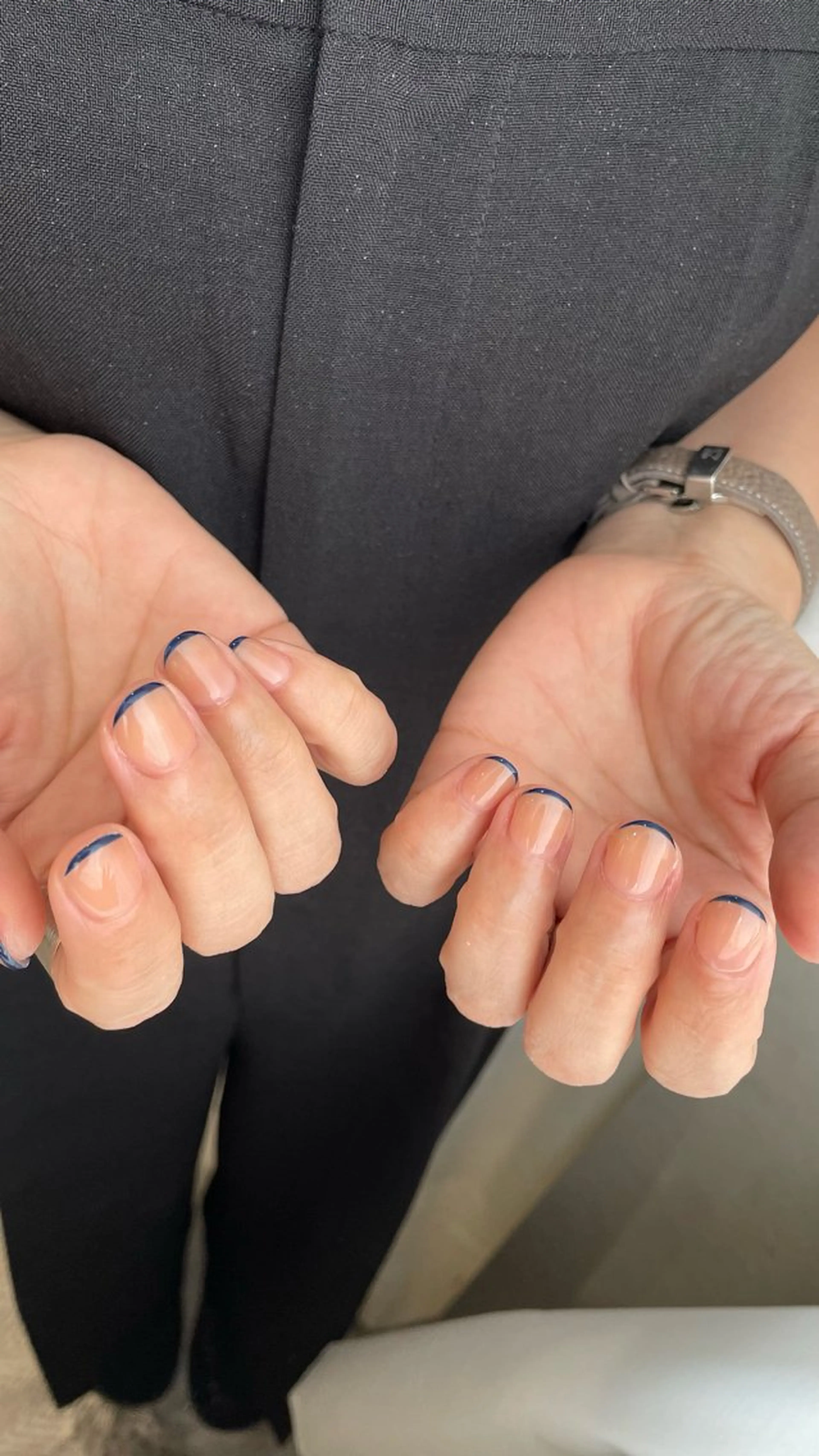 ネイル フレンチネイル マグネットネイル Cil 新大阪所属・Cil nail Chikanaのネイルデザイン