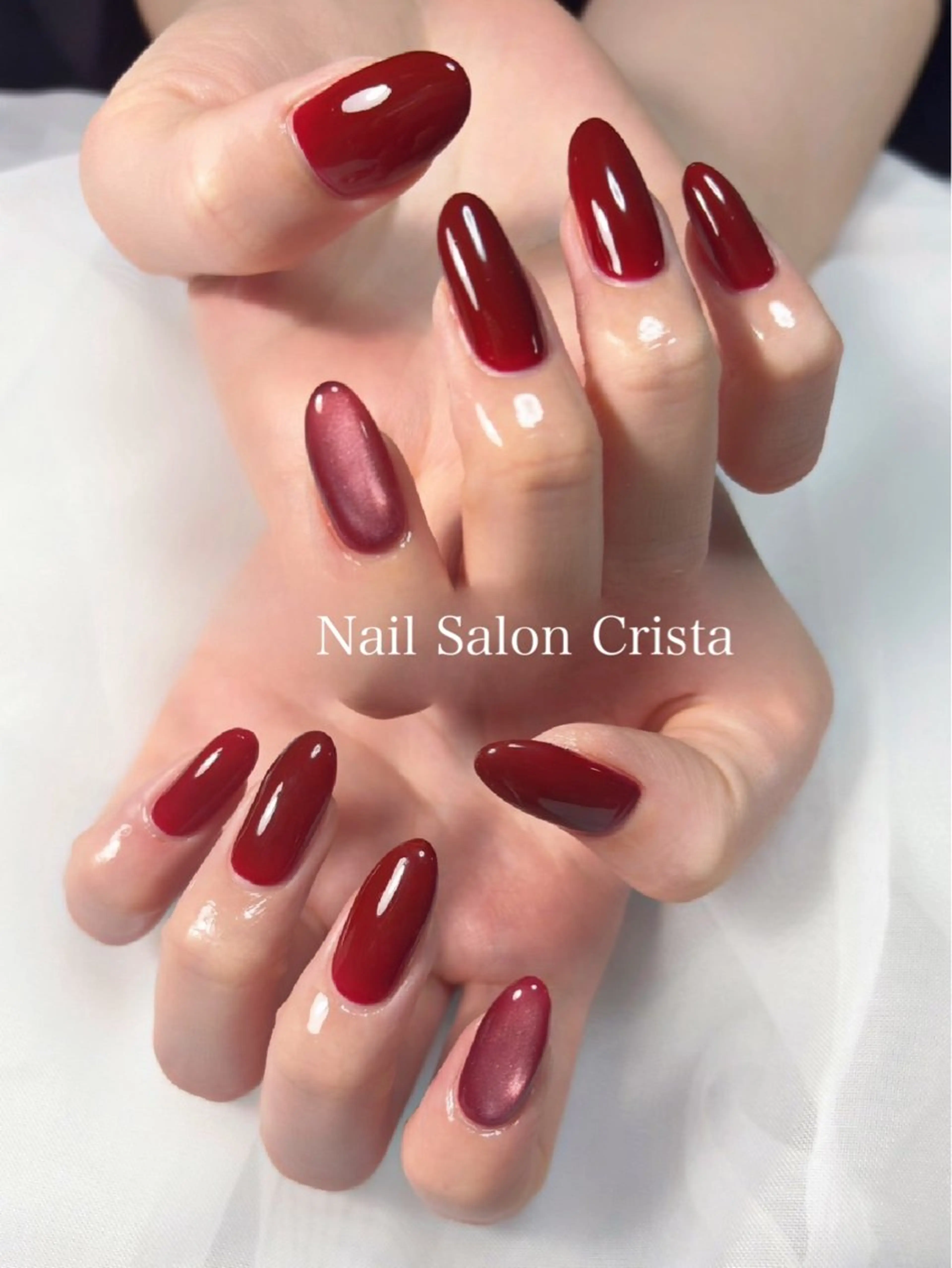 ネイル ジェルネイル パラジェル 赤色 フットネイル CRISTA所属・CRISTA MOMOのネイルデザイン