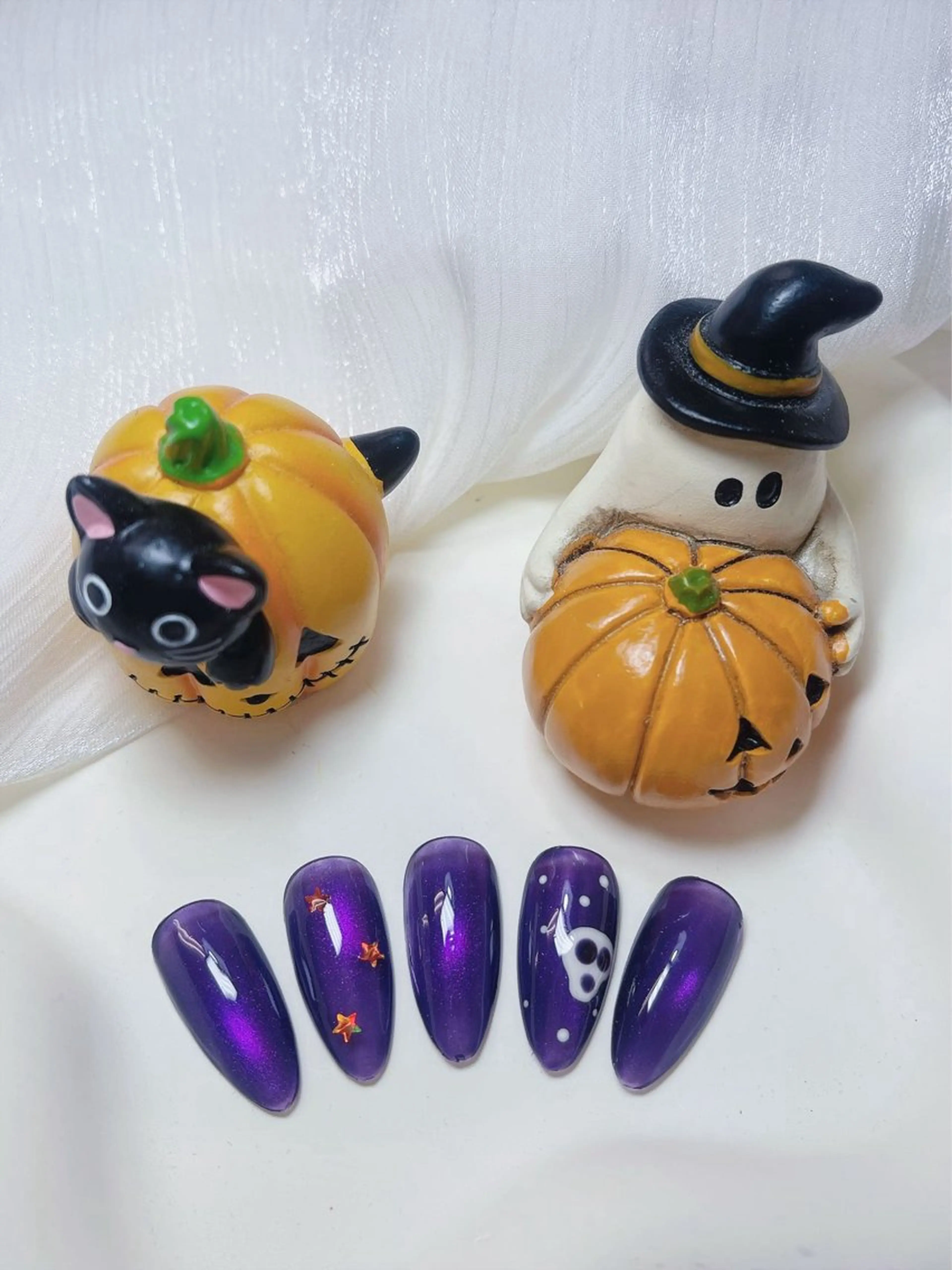 ネイル チークネイル フレンチネイル グラデーション ハロウィン キラキラネイル 陳 rinaのネイルデザイン