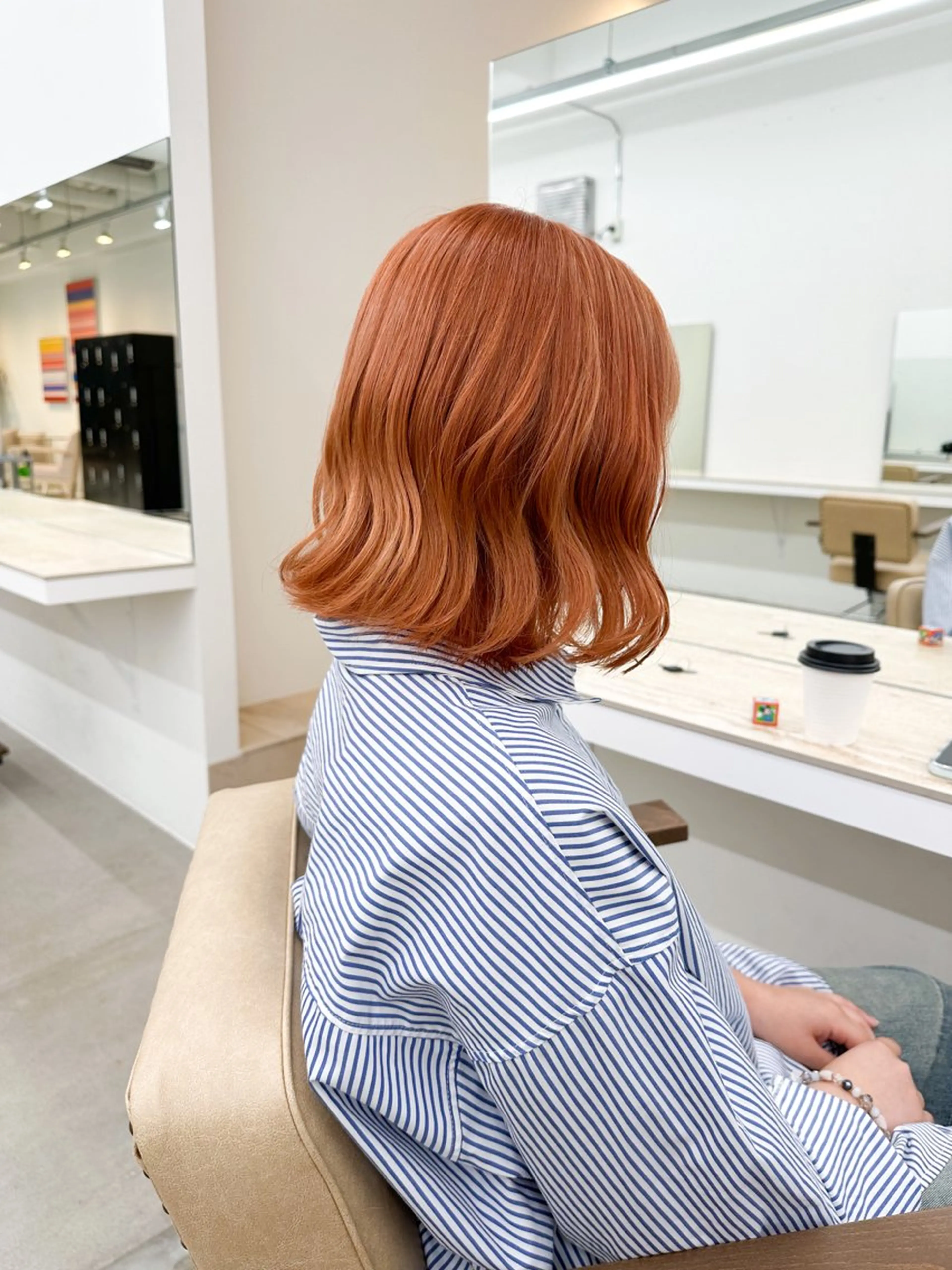 ミディアム カラー ブリーチ 🌼透明感艶カラー オリーブ🌼河村咲のヘアスタイル