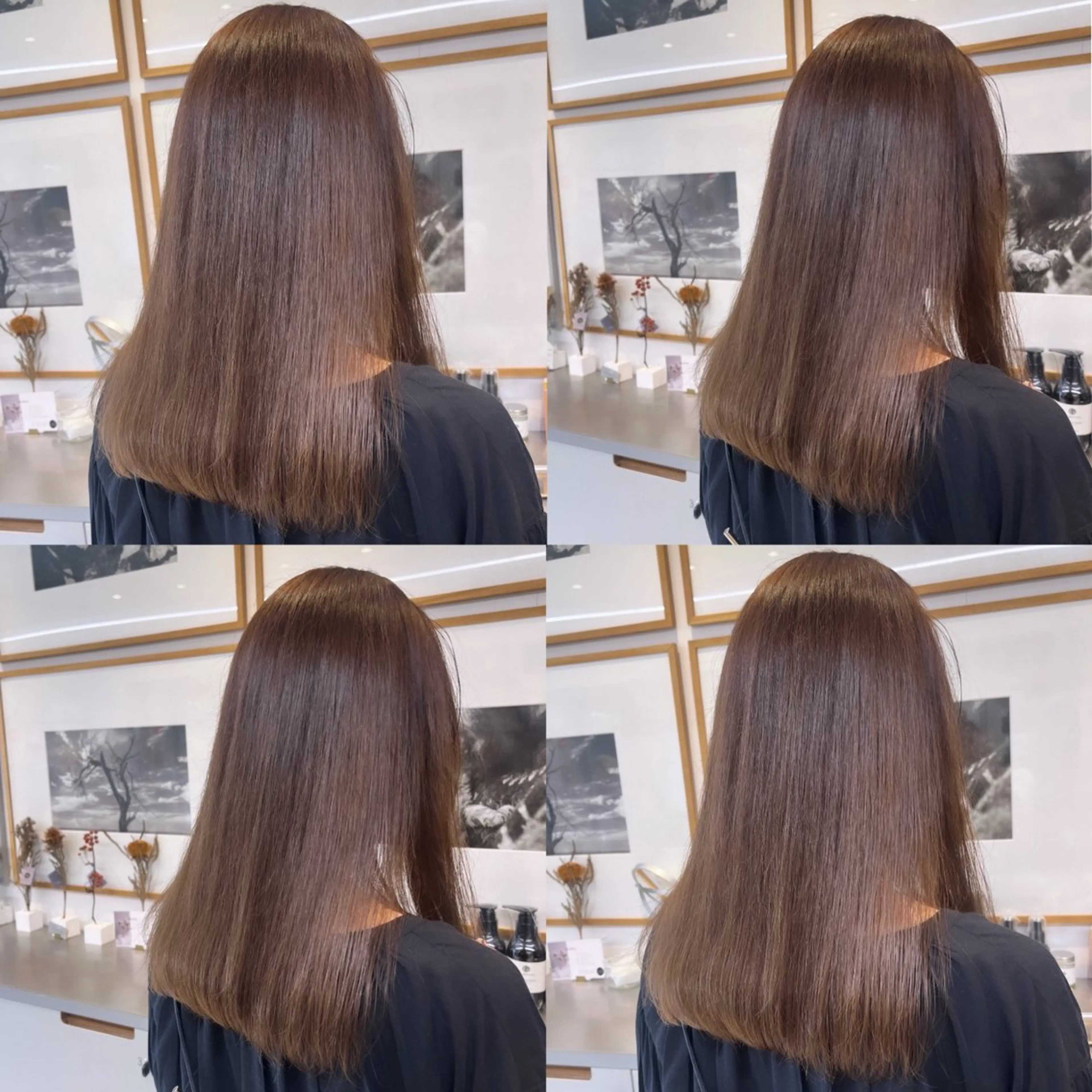 ミディアム カラー アッシュ ベージュカラー ブリーチ ブラウンカラー ブラウンベージュ カット ヘアカラー トリートメント ヘッドスパ ヘアセット カジュアルを女っぽく 𝗮𝘆𝗮𝗰𝗼のヘアスタイル