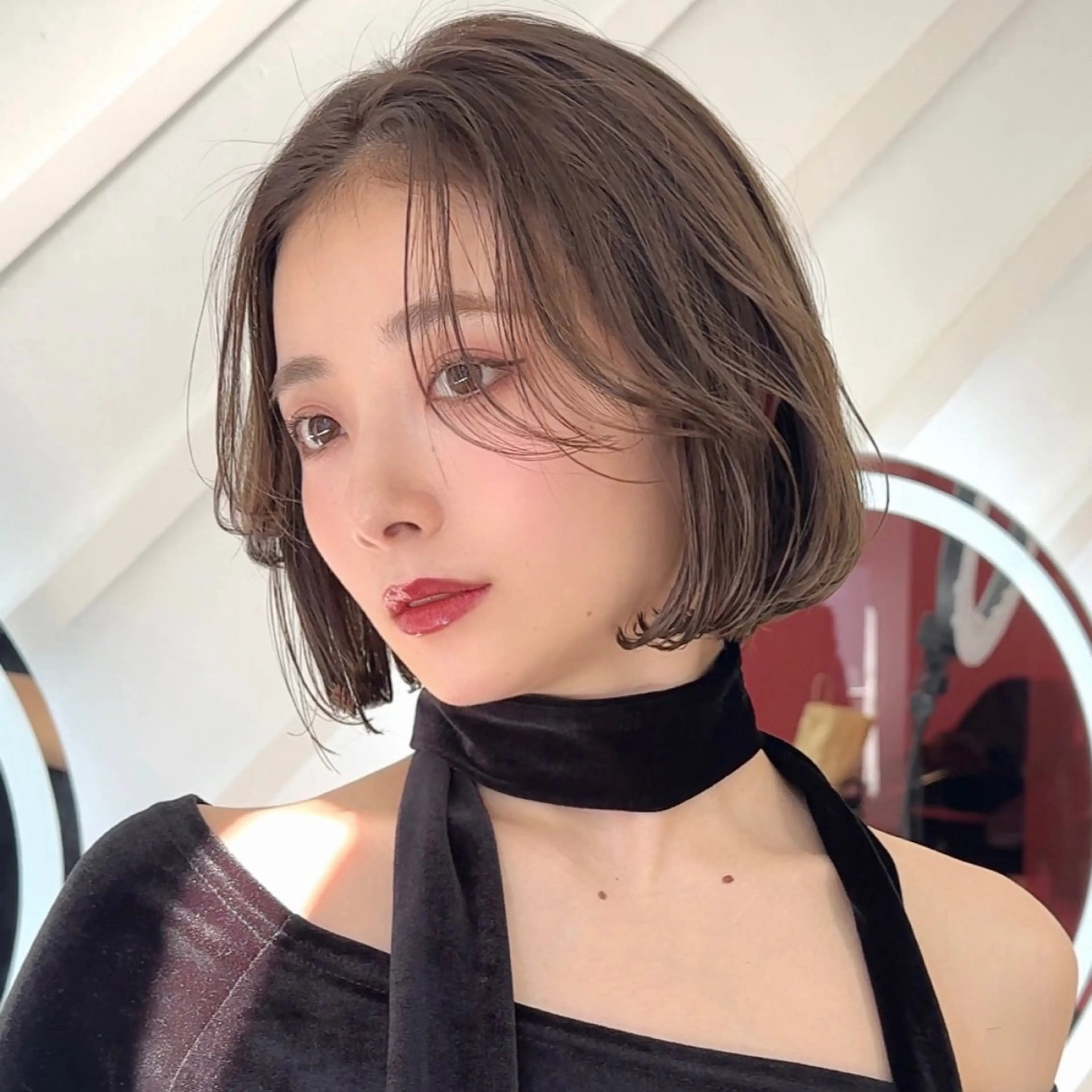 ショート カラー カット ヘアカラー トリートメント 優希/似合わせ/艶 カラー/カット/渋谷のヘアスタイル