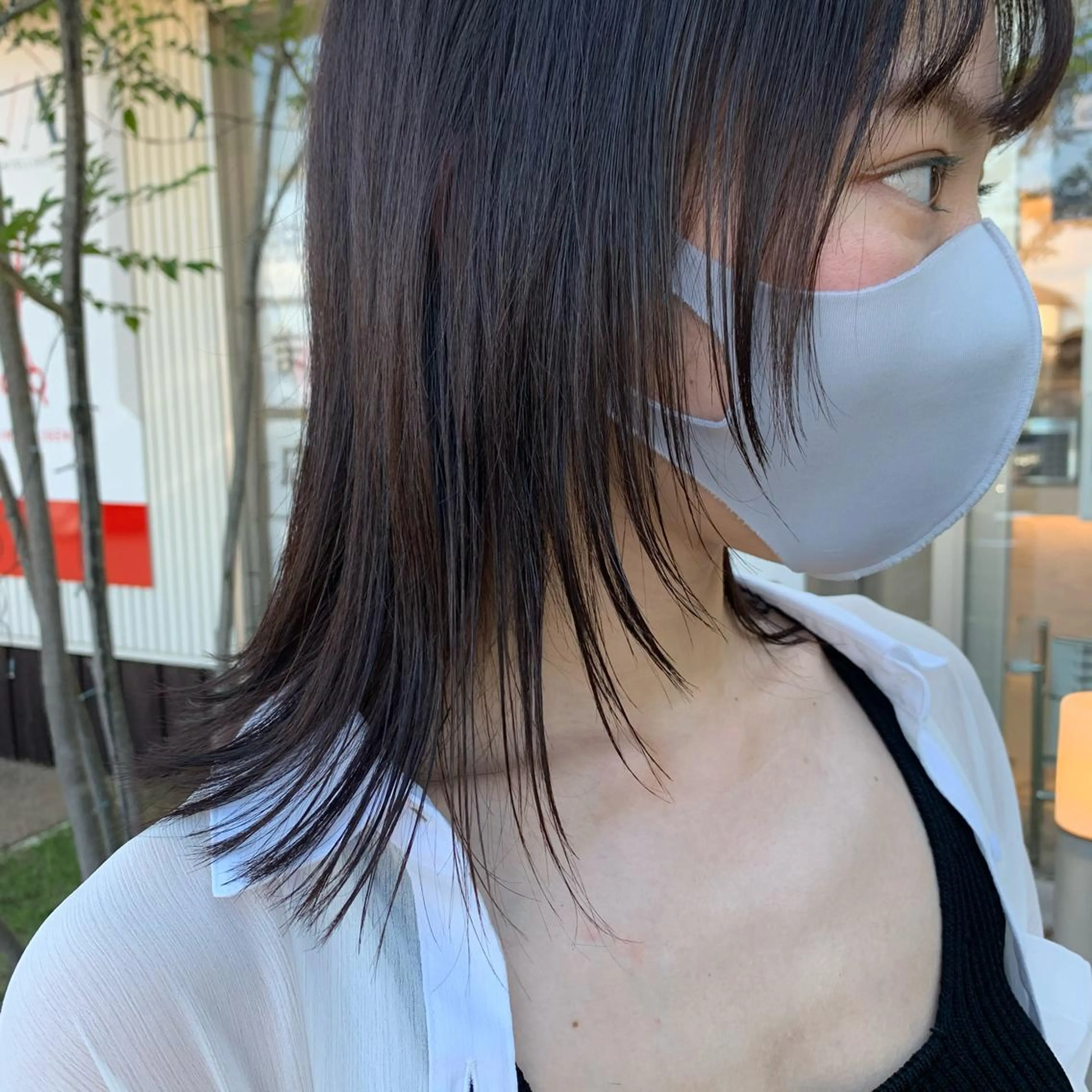 セミロング カラー カット 畠山 華奈のヘアスタイル
