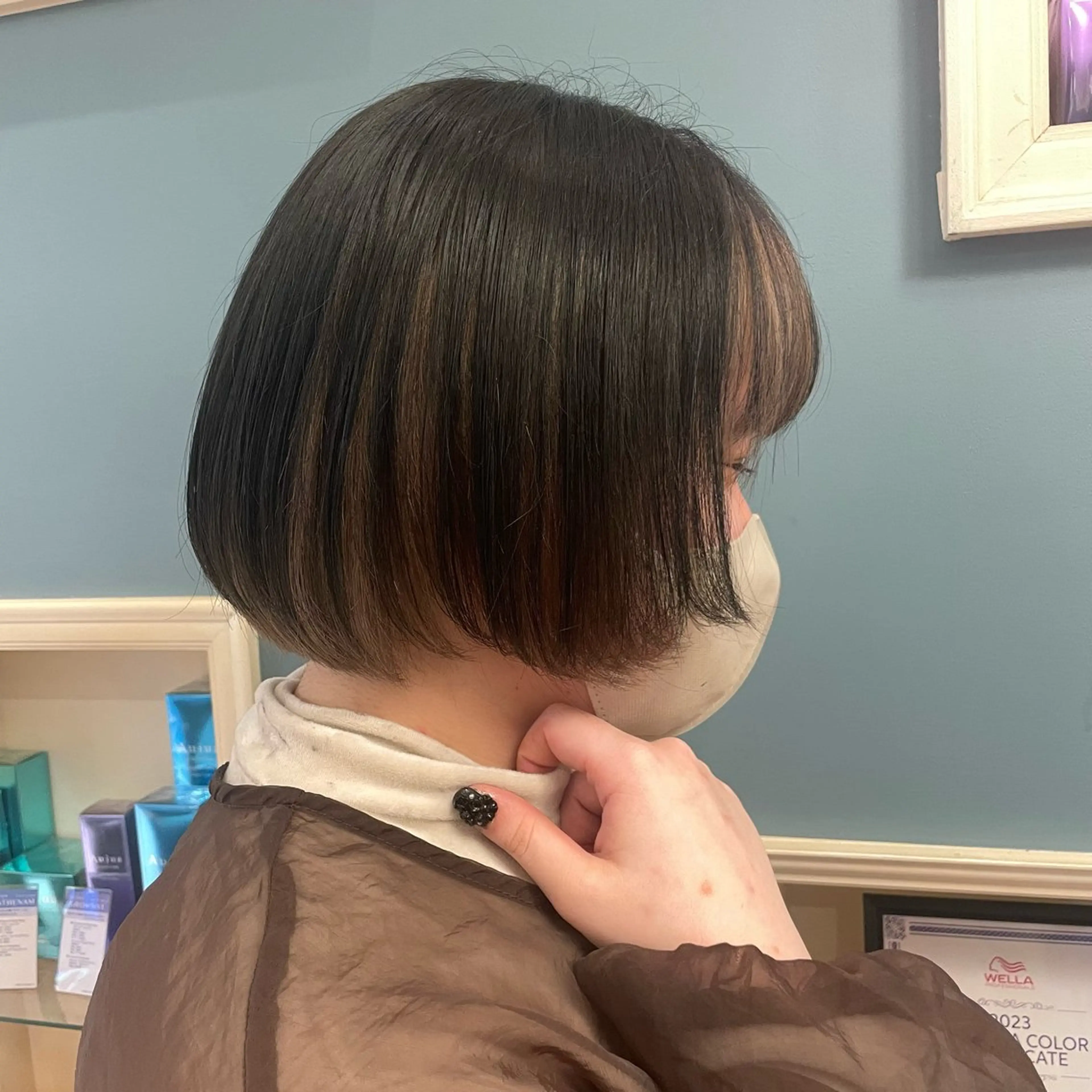 ミディアム カラー カット ヘアカラー トリートメント 💎久米川 東村山 BASSAサトウ💎のヘアスタイル