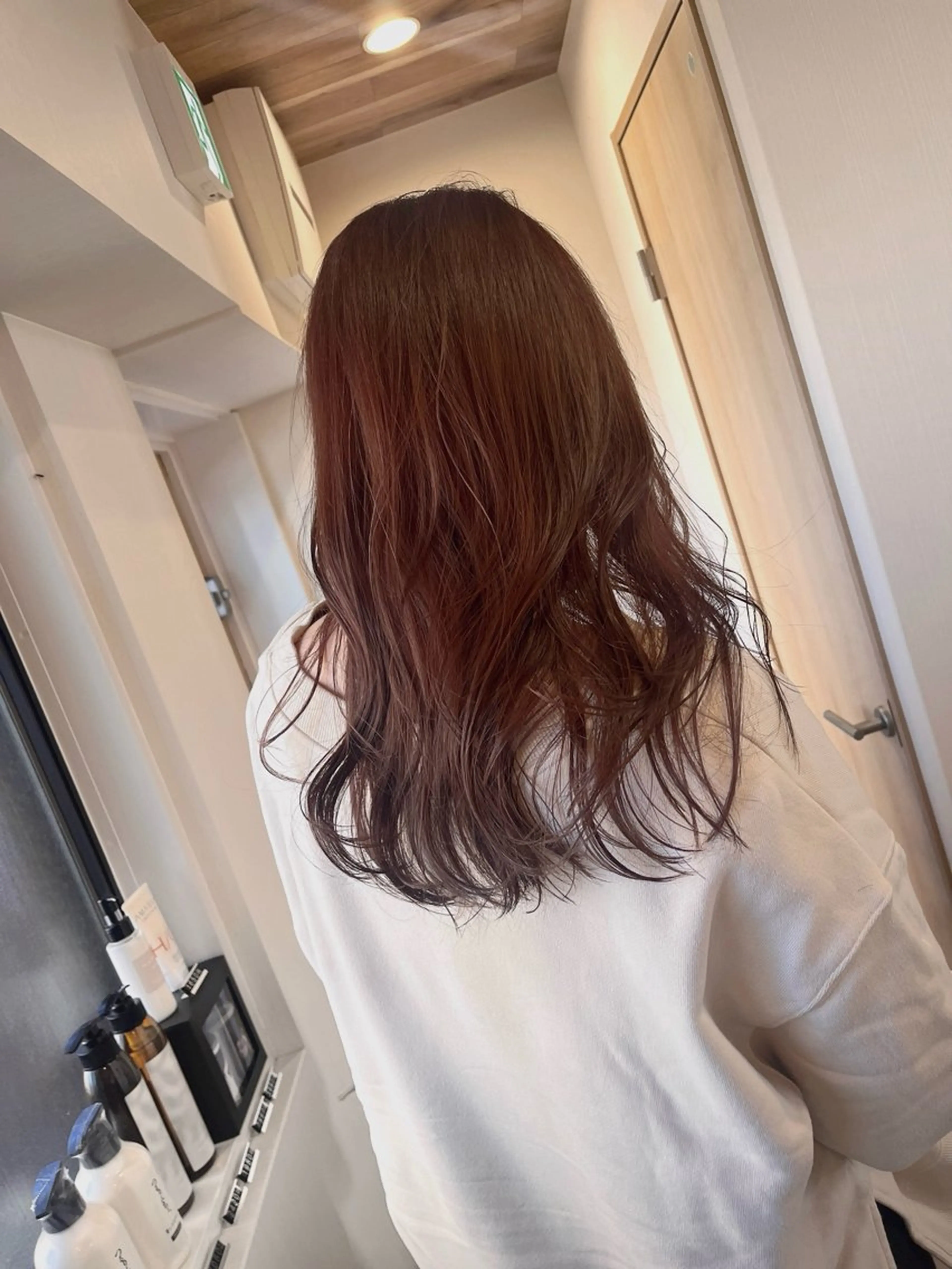 セミロング カラー ベージュカラー ラベンダーカラー ピンクカラー ピンクベージュ カット ヘアカラー トリートメント 下石怜子/レイヤー カット/透明感カラーのヘアスタイル