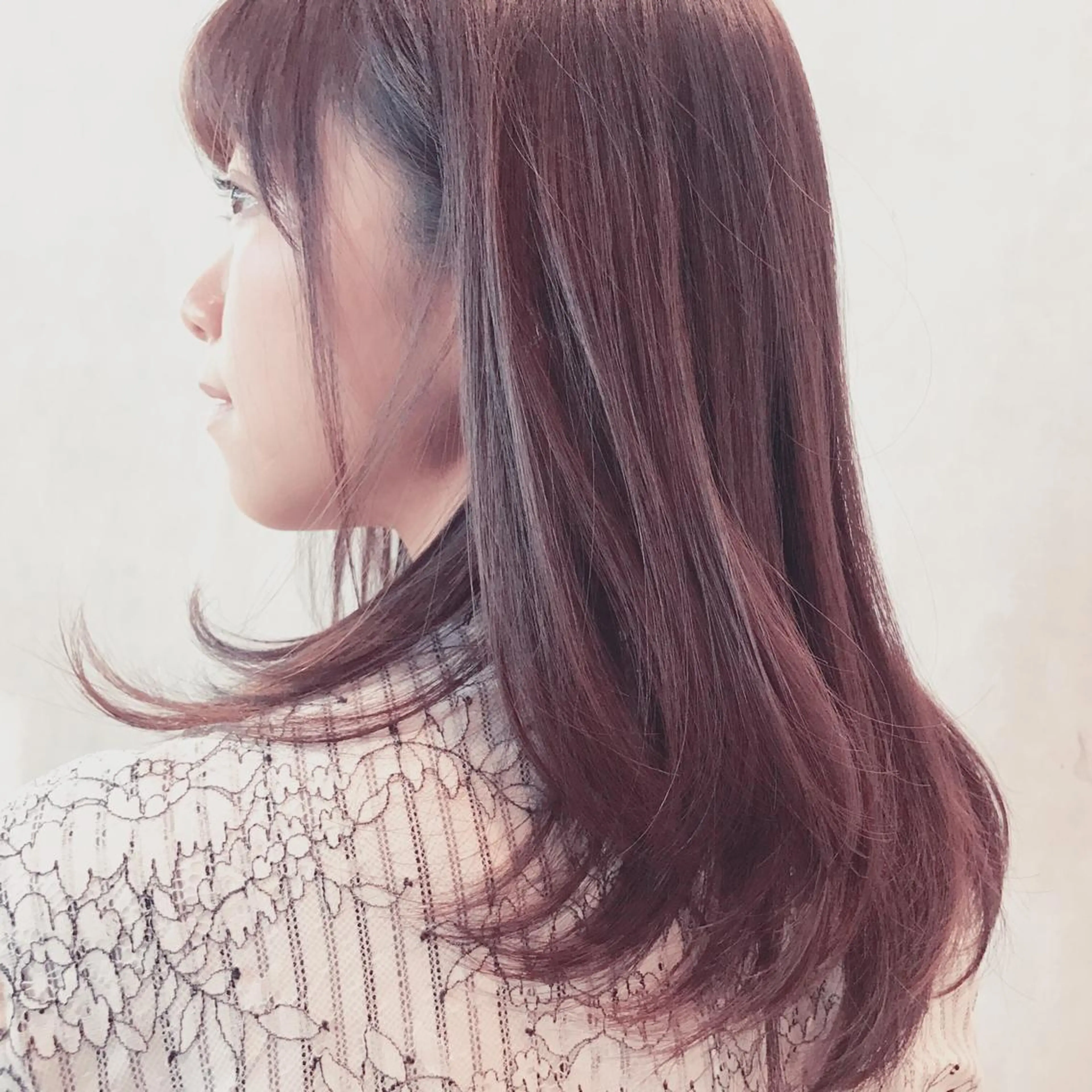 セミロング カラー 田邉 真之助のヘアスタイル