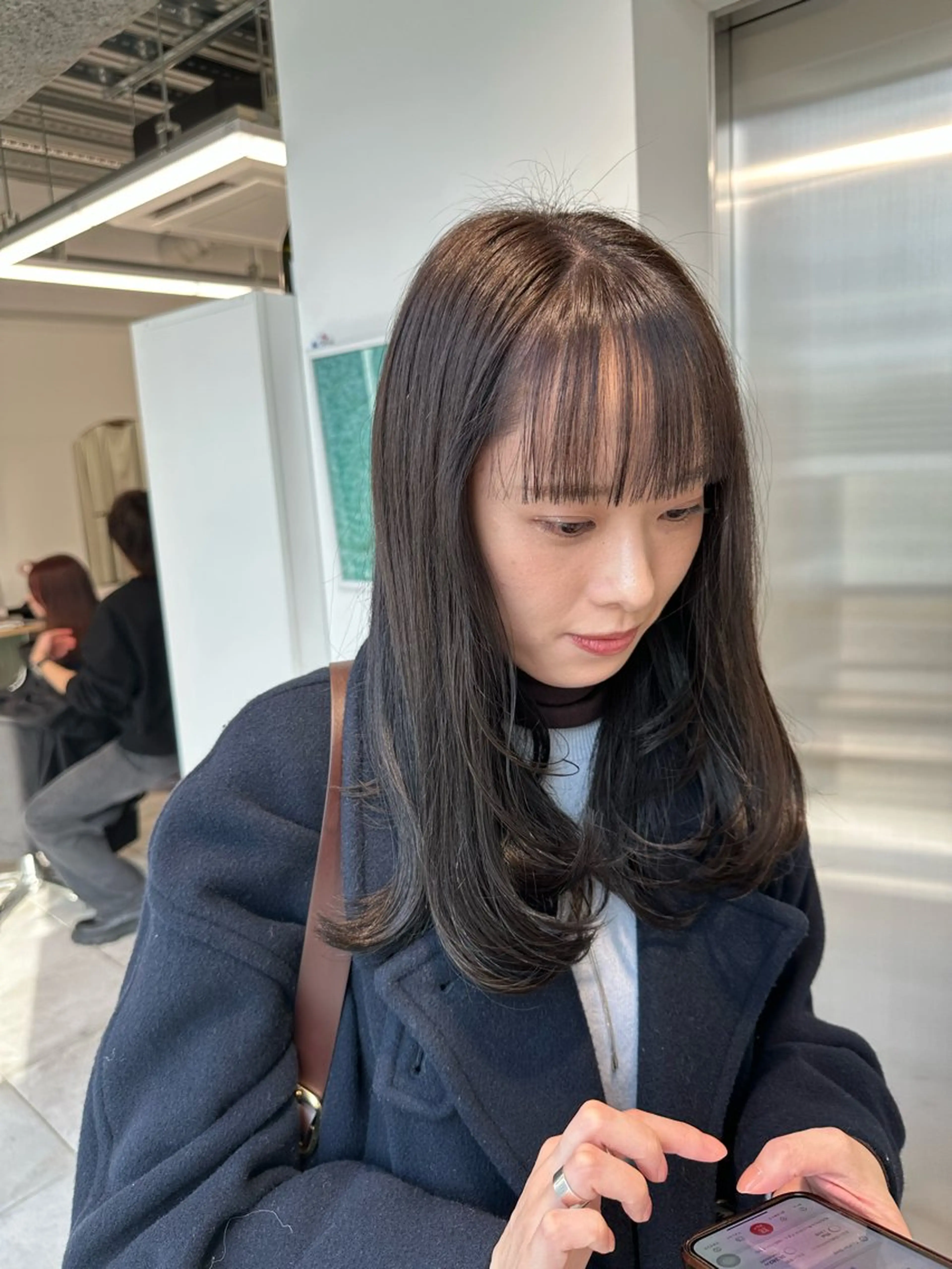 セミロング カラー キッズ カット ヘアカラー オトナヘア🌿 harukaのヘアスタイル