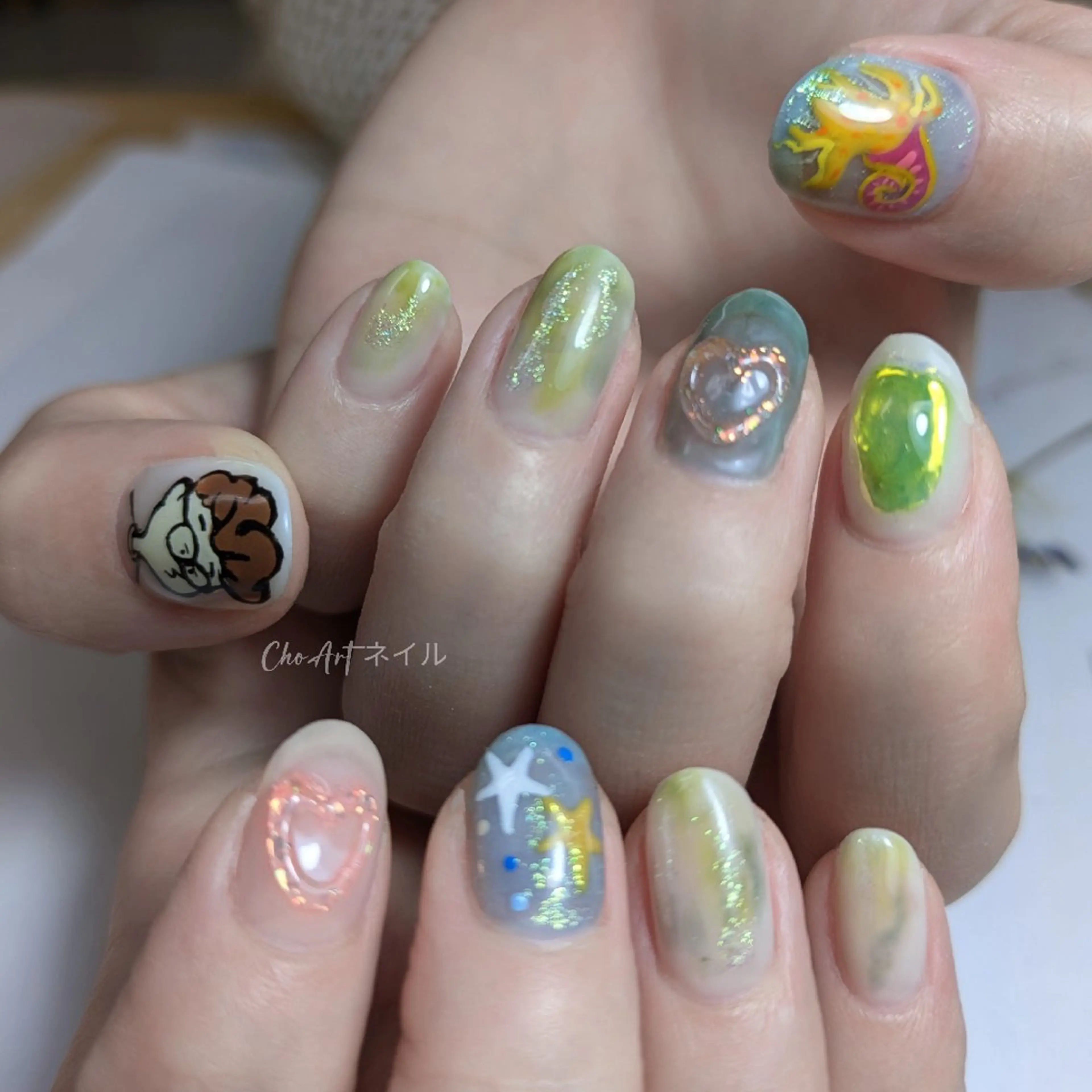 ネイル アートネイル ジェルネイル 持ち込み ニュアンスネイル ソフトジェル Cho Artネイル所属・Cho Art ネイルのネイルデザイン