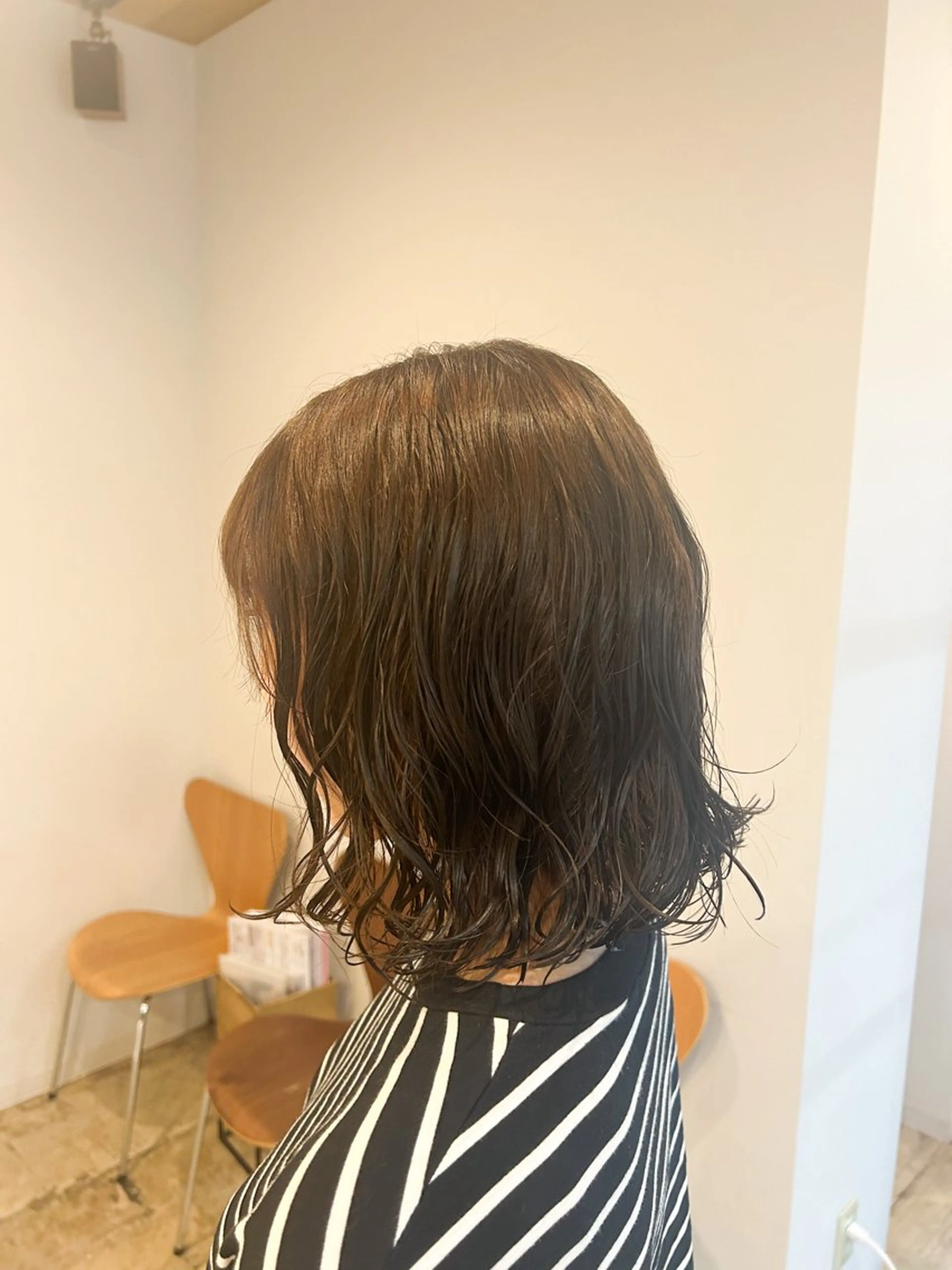ミディアム パーマ パーマ 川端 明莉のヘアスタイル