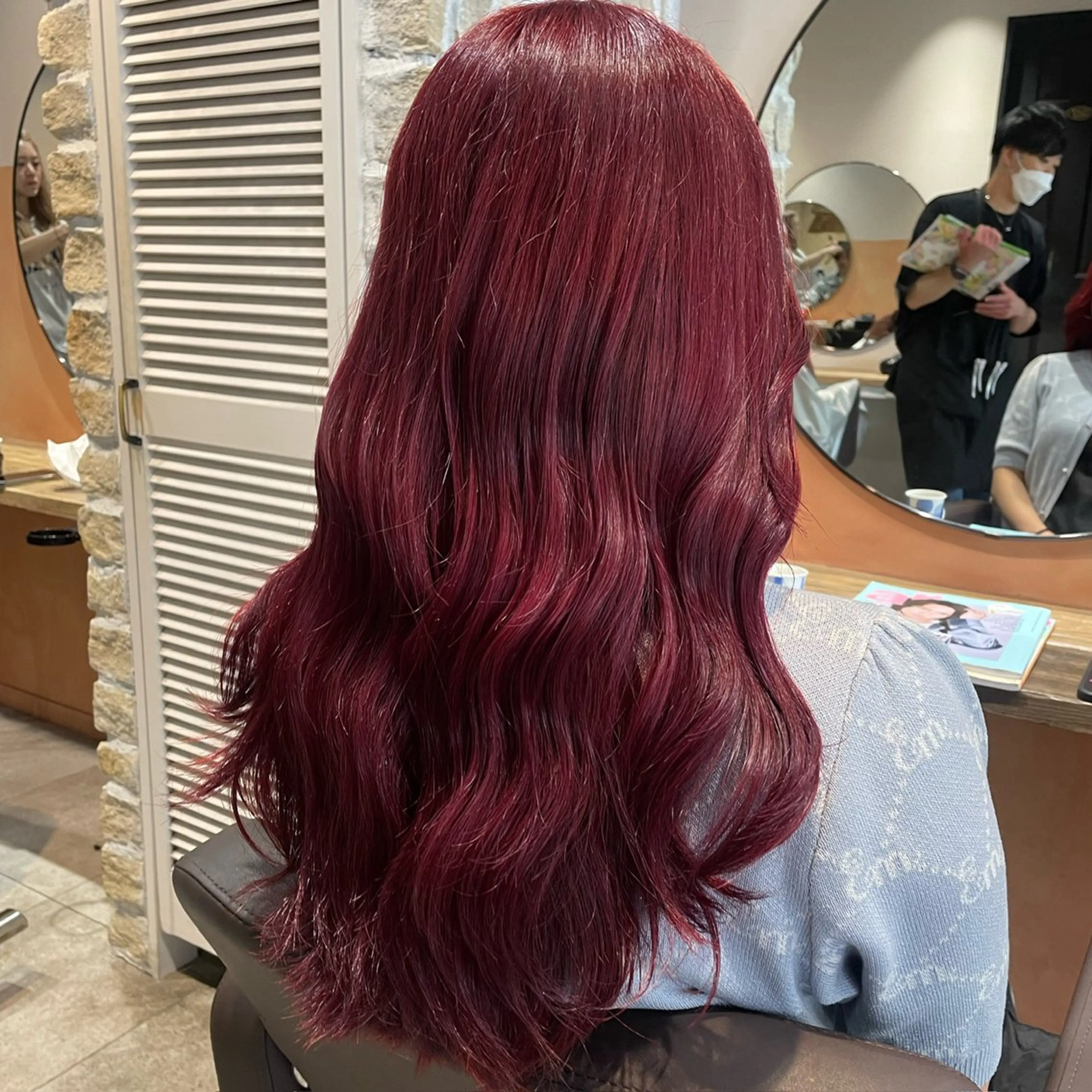 ロング カラー レッドカラー 👾TAMURA MAAYA👾のヘアスタイル