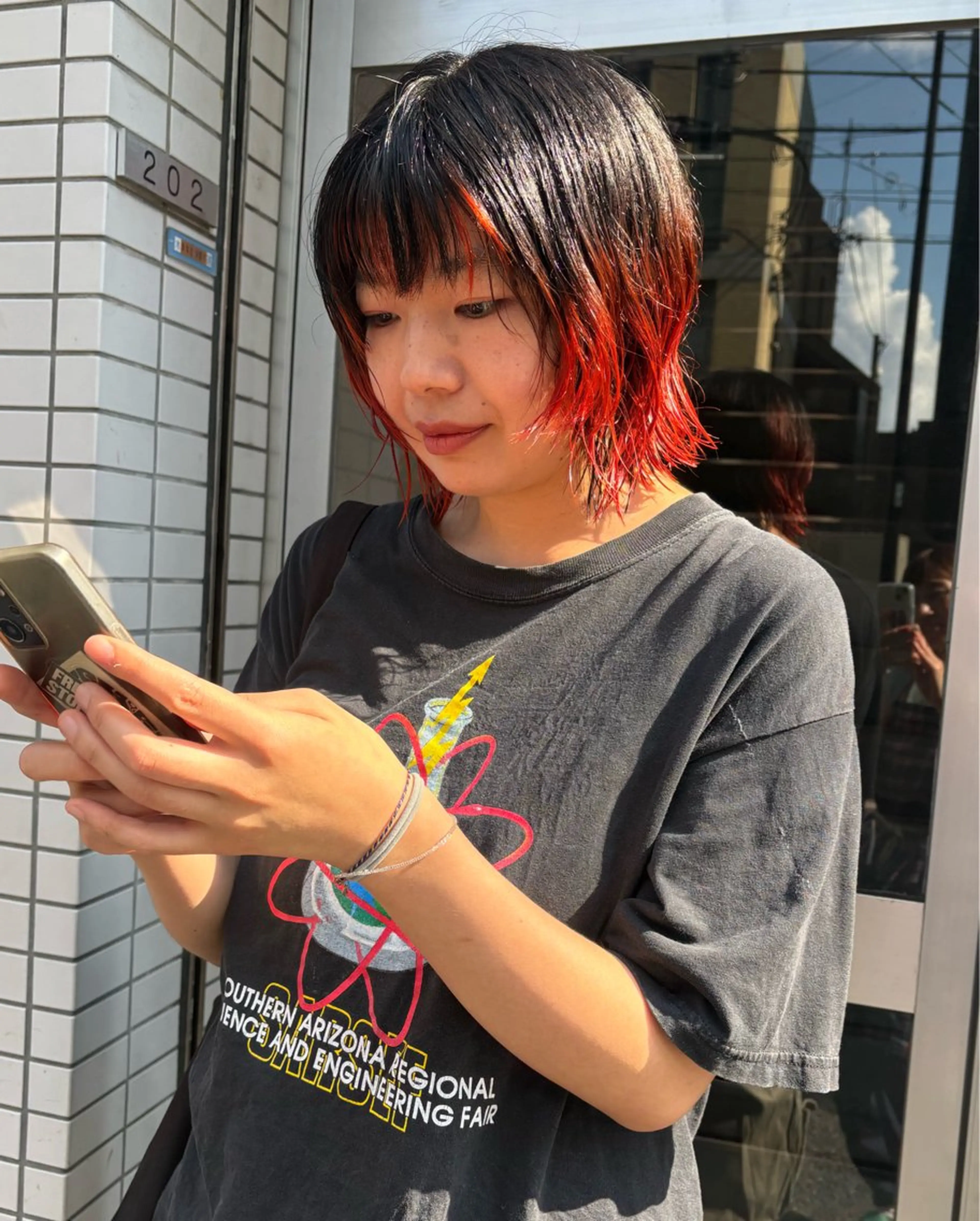 ミディアム カラー パーマ カット ヘアカラー トリートメント ケアブリーチ💘 rino🪷高円寺のヘアスタイル