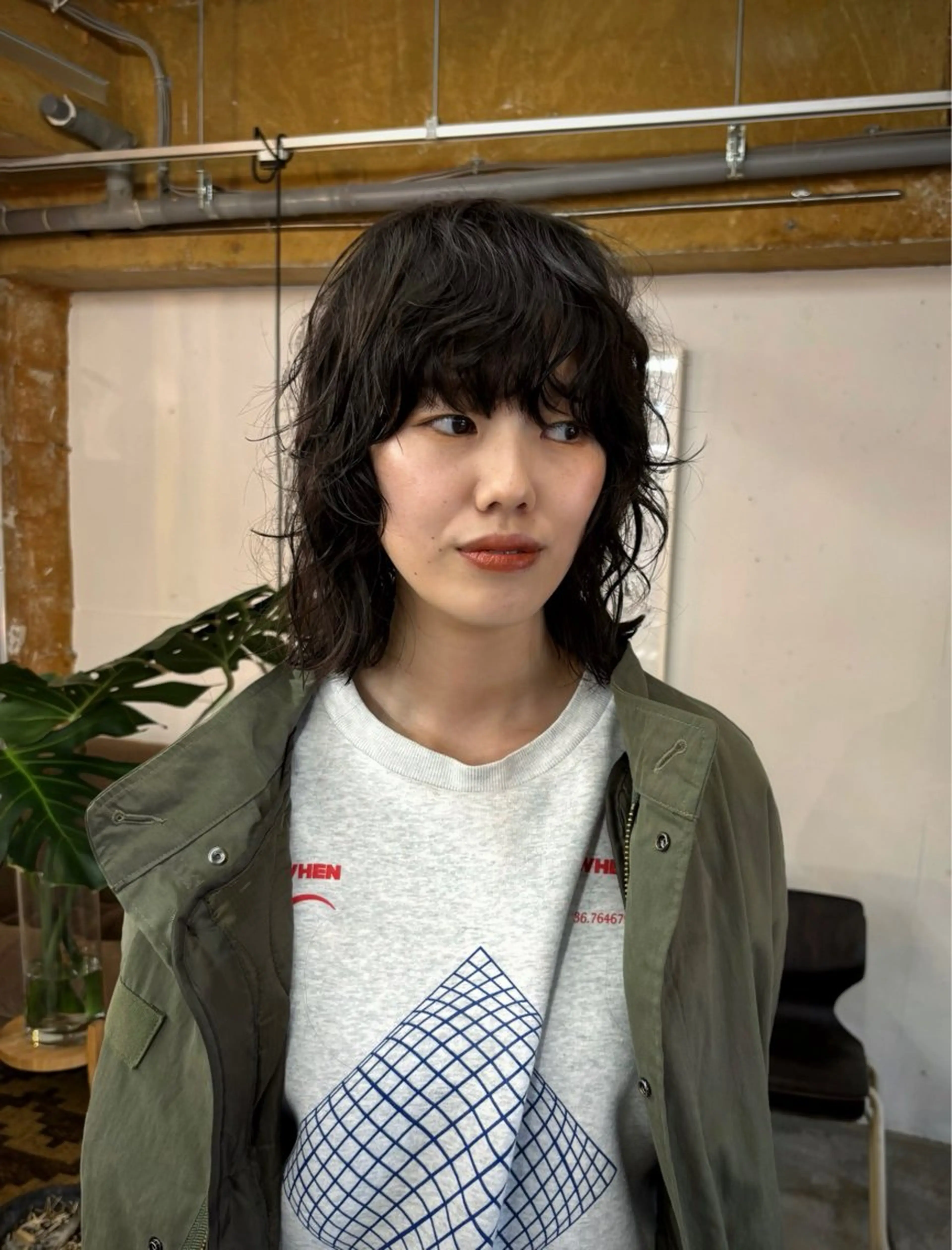 ミディアム パーマ カット パーマ KEI gattacaのヘアスタイル