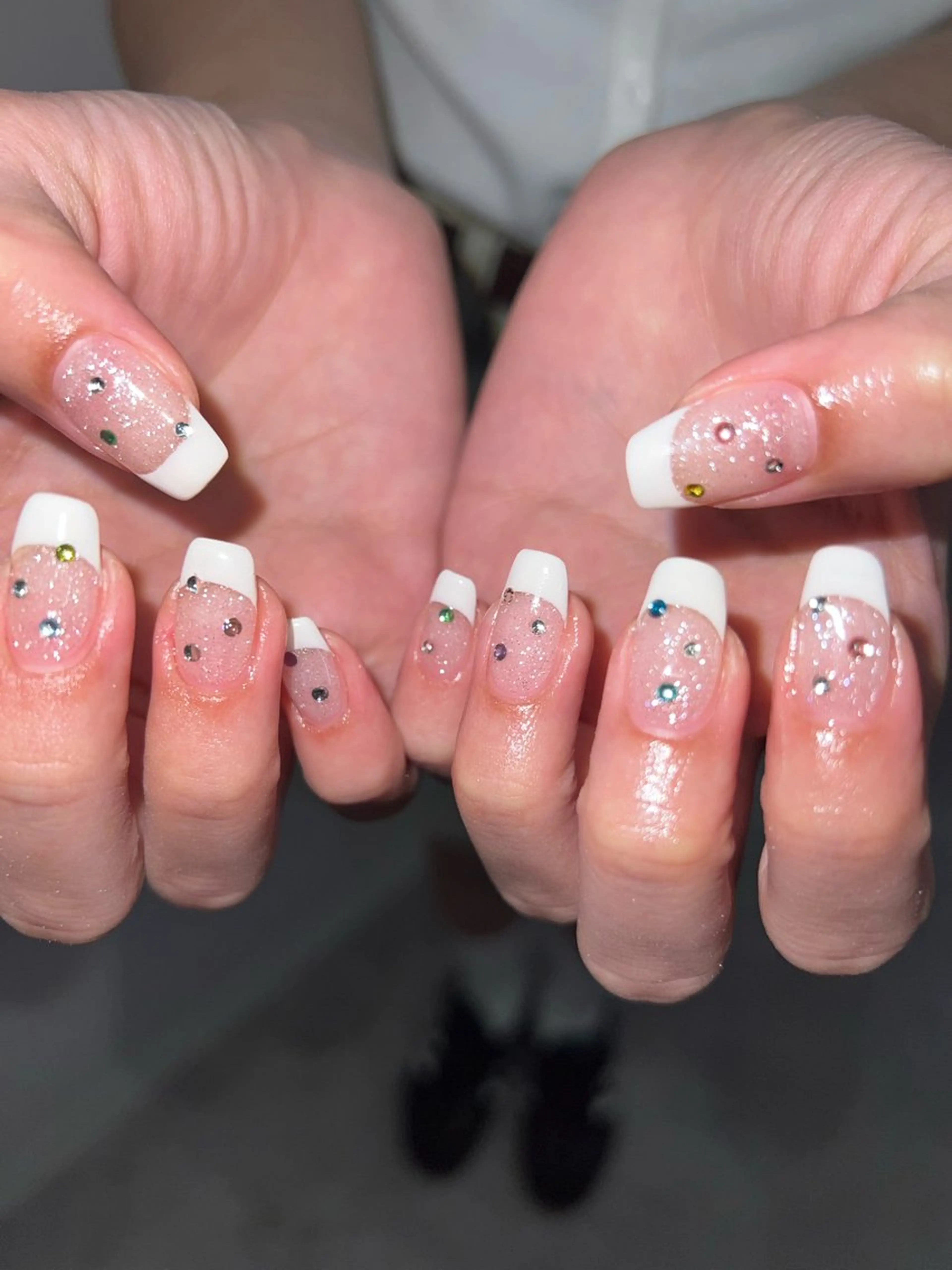 ネイル クリアネイル フラッシュネイル フレンチネイル ジェルネイル マグネットネイル ハンドネイル ハンドケア Bana_ Nailのネイルデザイン