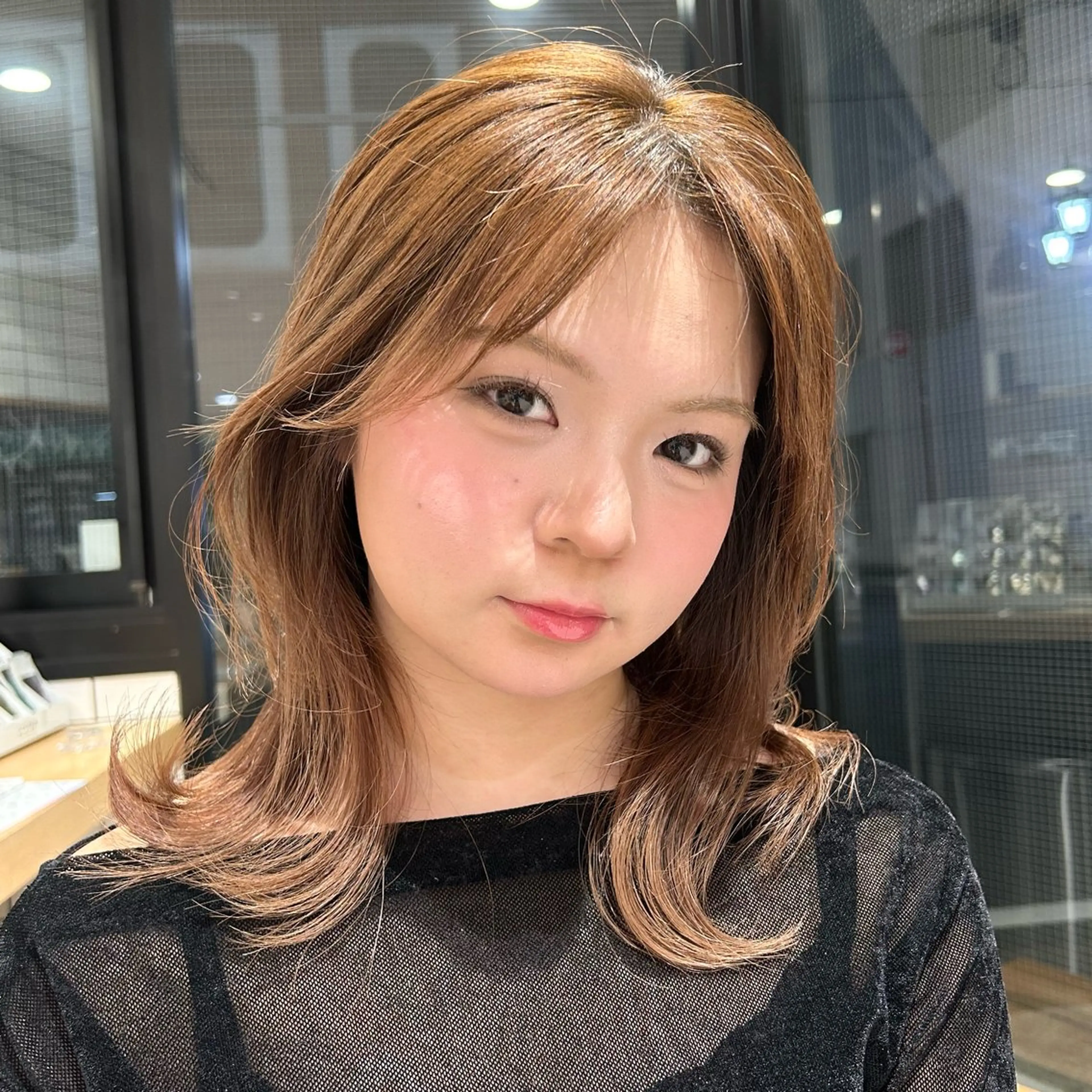 セミロング カット ヘアカラー 透明感カラー/ トリートメントのヘアスタイル