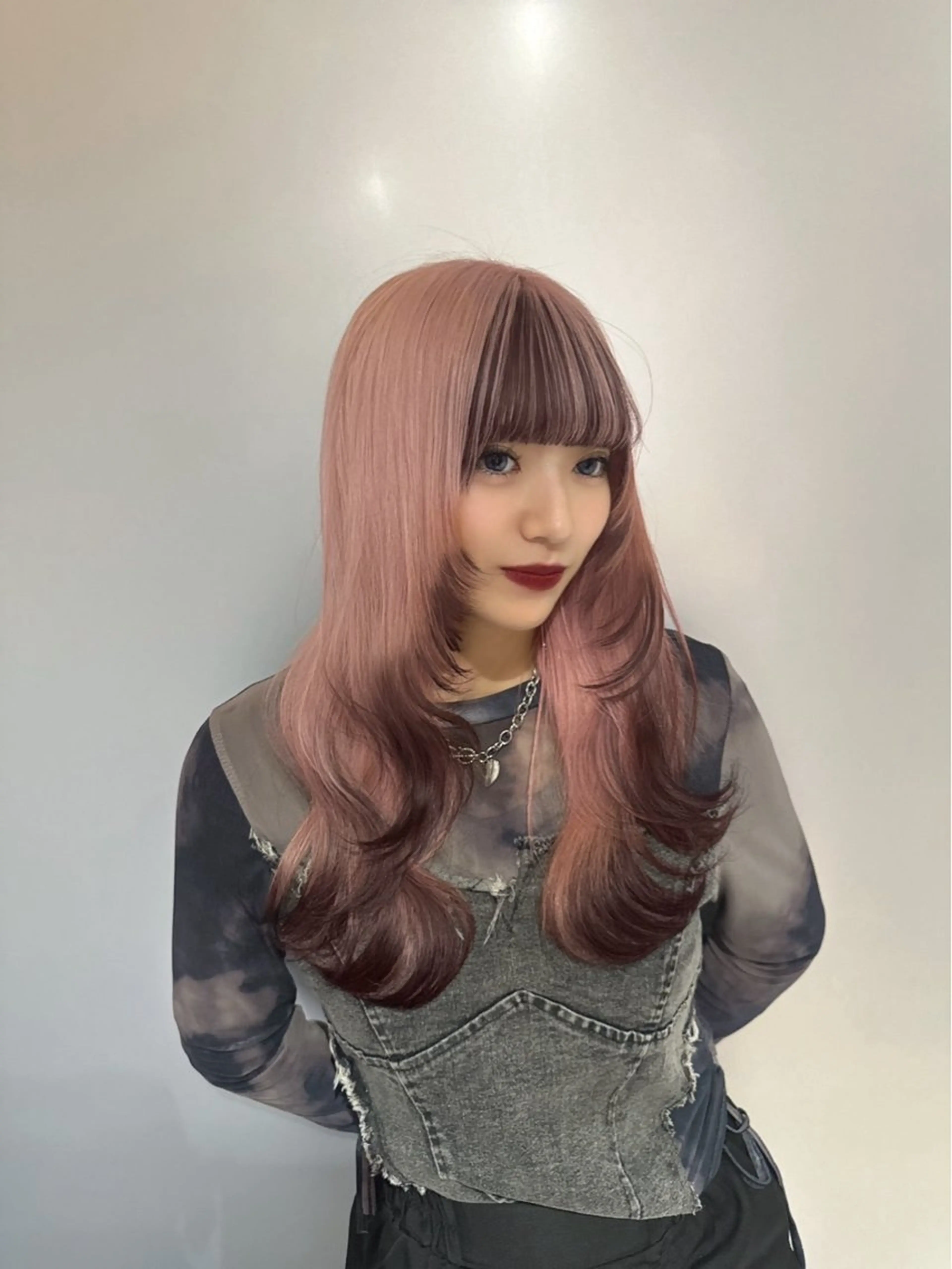 ロング カラー カット ヘアカラー トリートメント 韓国レイヤー× 透明感 ひかるのヘアスタイル