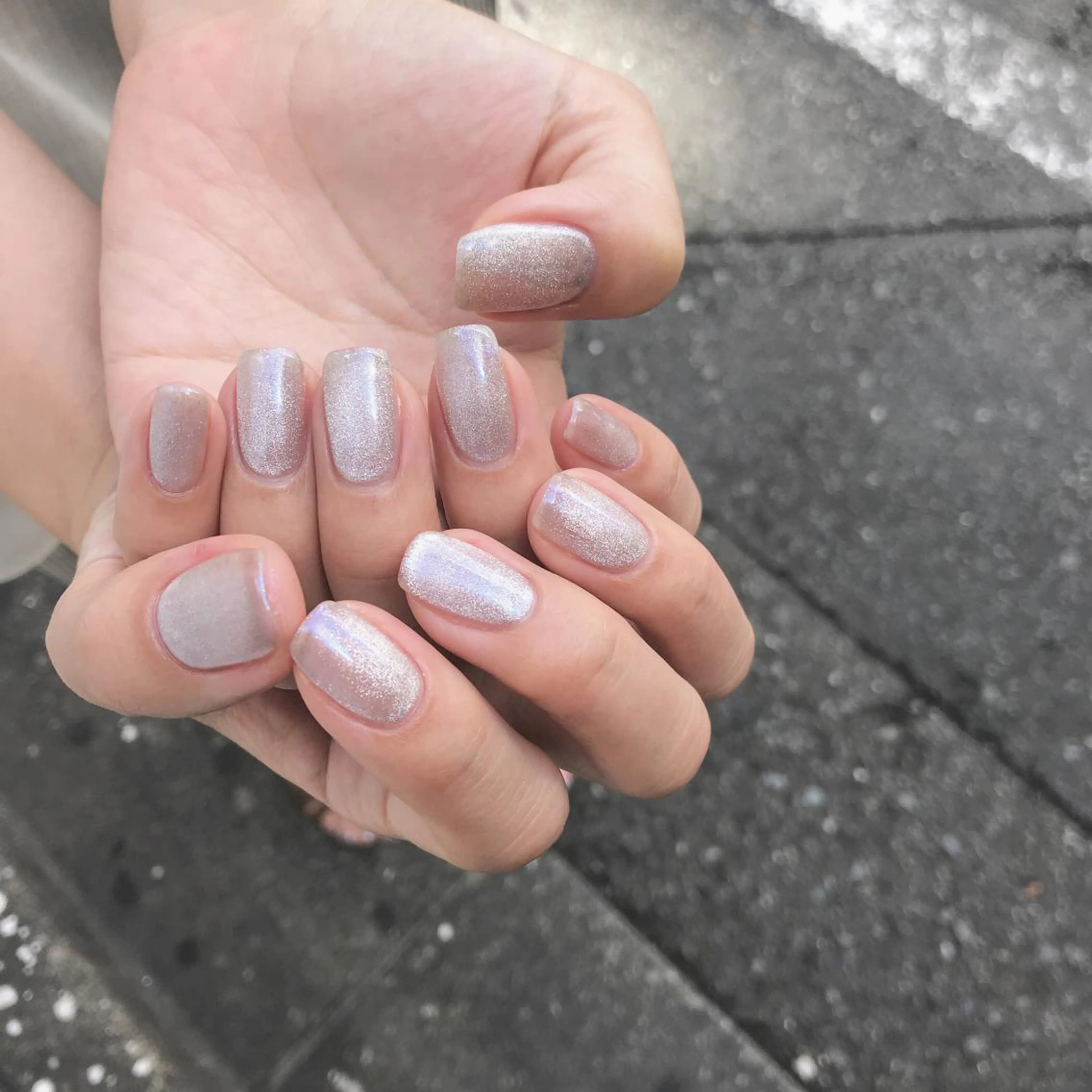 ネイル オーロラネイル マグネットネイル 🌼大西洋子 laughl🌼のネイルデザイン