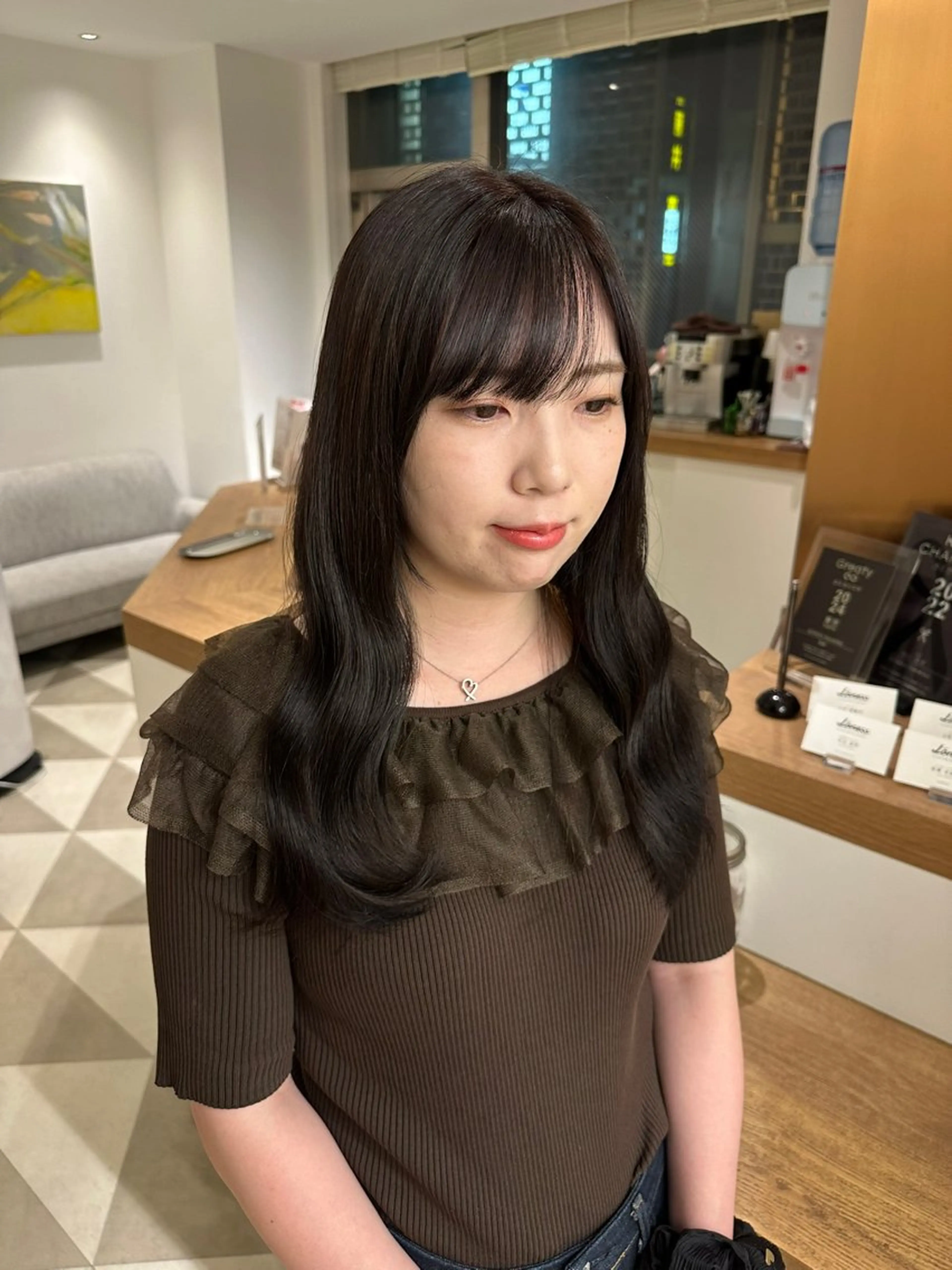 ロング カラー ヘアカラー トリートメント ヘッドスパ 安丸 結夏のヘアスタイル