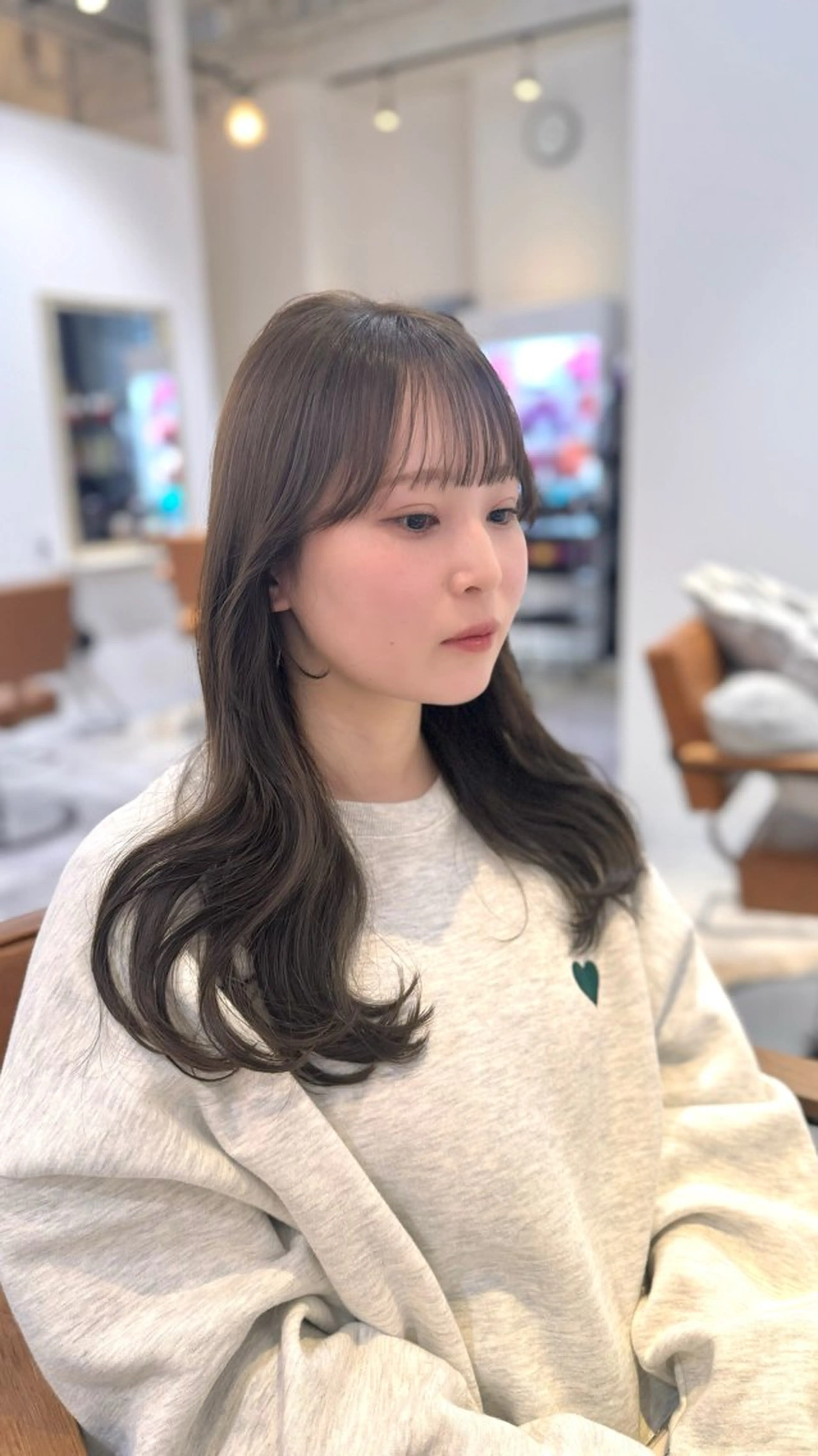 ロング カラー カット ヘアカラー トリートメント 𐙚mareka/ 顔周り/透明感ｶﾗｰのヘアスタイル
