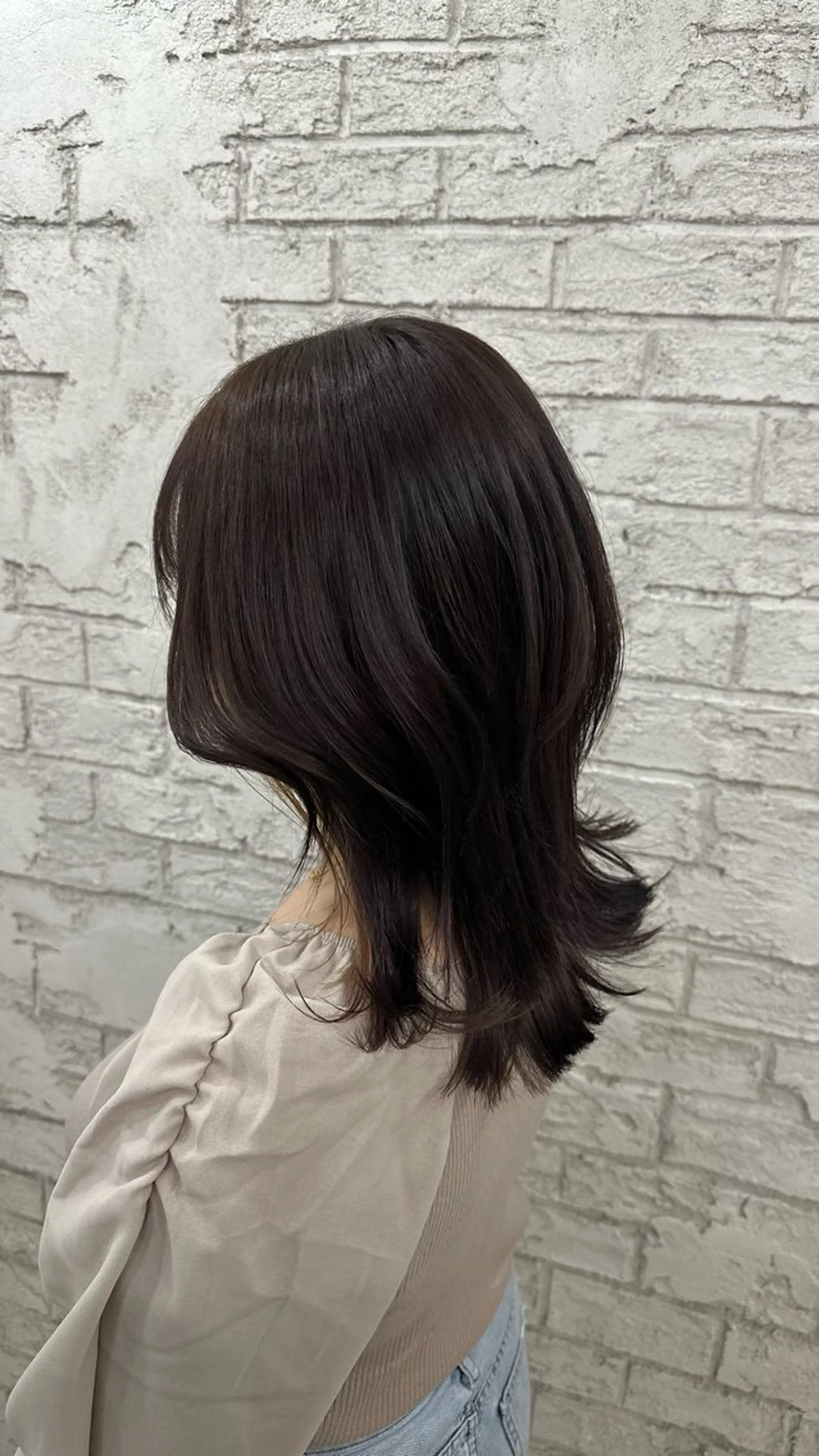 セミロング 《艶感暗髪カラー》 Honoka🪐のヘアスタイル