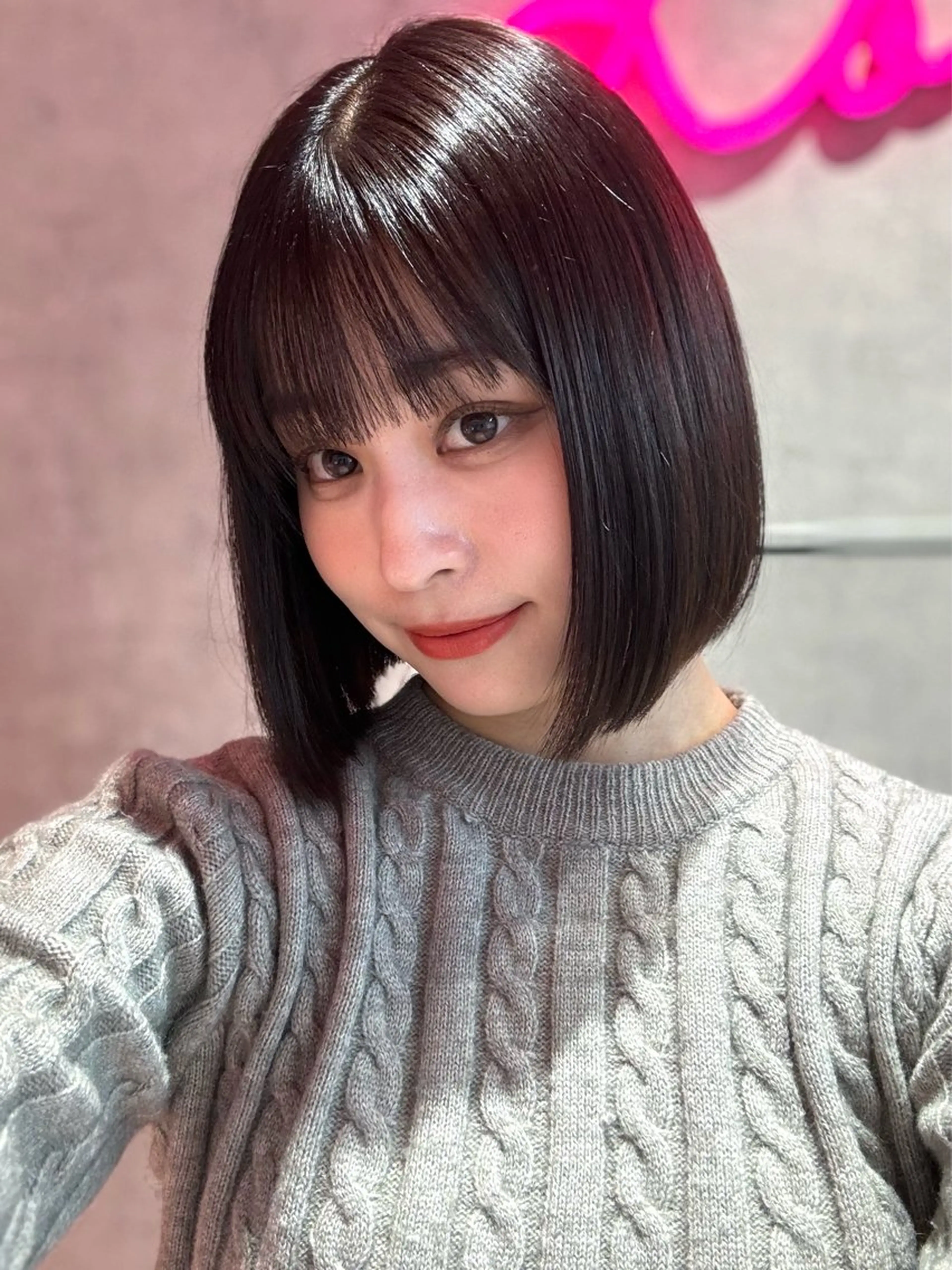 ショート カラー 切りっぱなしボブ ボブ くせ毛 髪質改善 韓国風ヘア カット ヘアカラー 縮毛矯正 トリートメント ボブ/韓国ヘア/縮毛 /髪質改善💠翔平のヘアスタイル