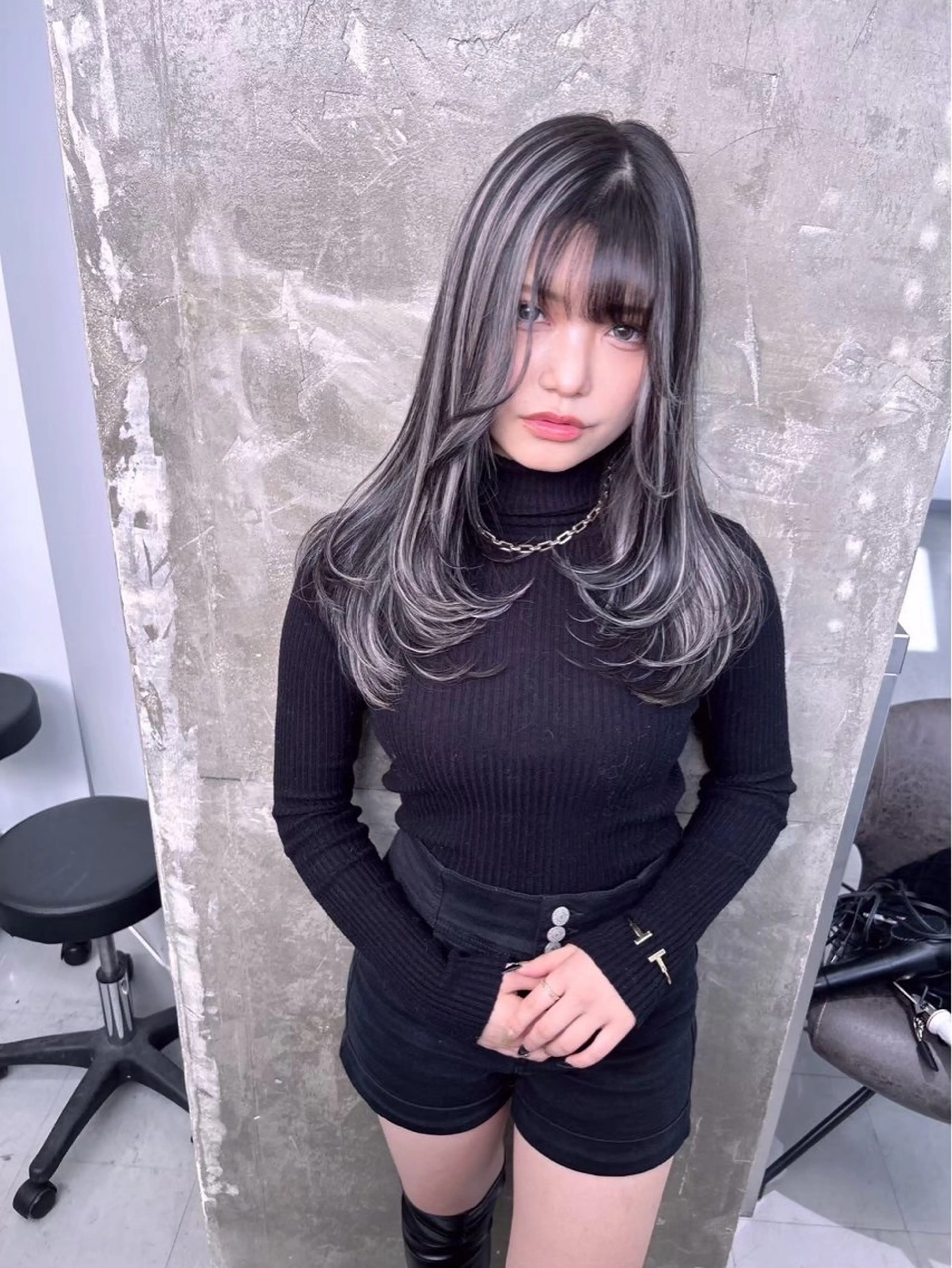 ロング レイヤーカット king highlight&extensions梅田所属・髪質改善/似合わ せ/ダブルカラー盛田のヘアスタイル