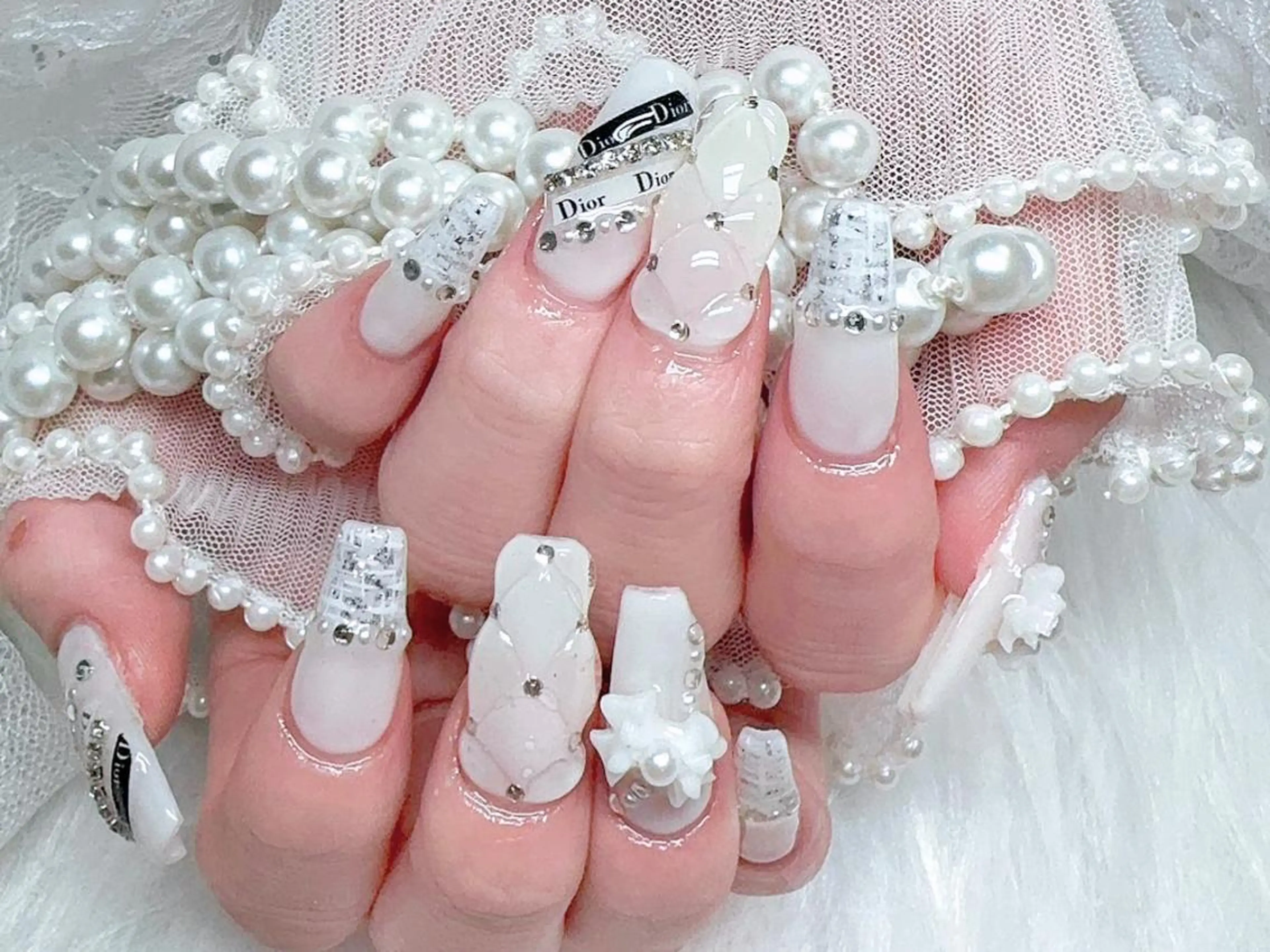 💗🉐【他店オフ無料】チップ長さだしスカルプ10本+持ち込みデザイン10本の写真