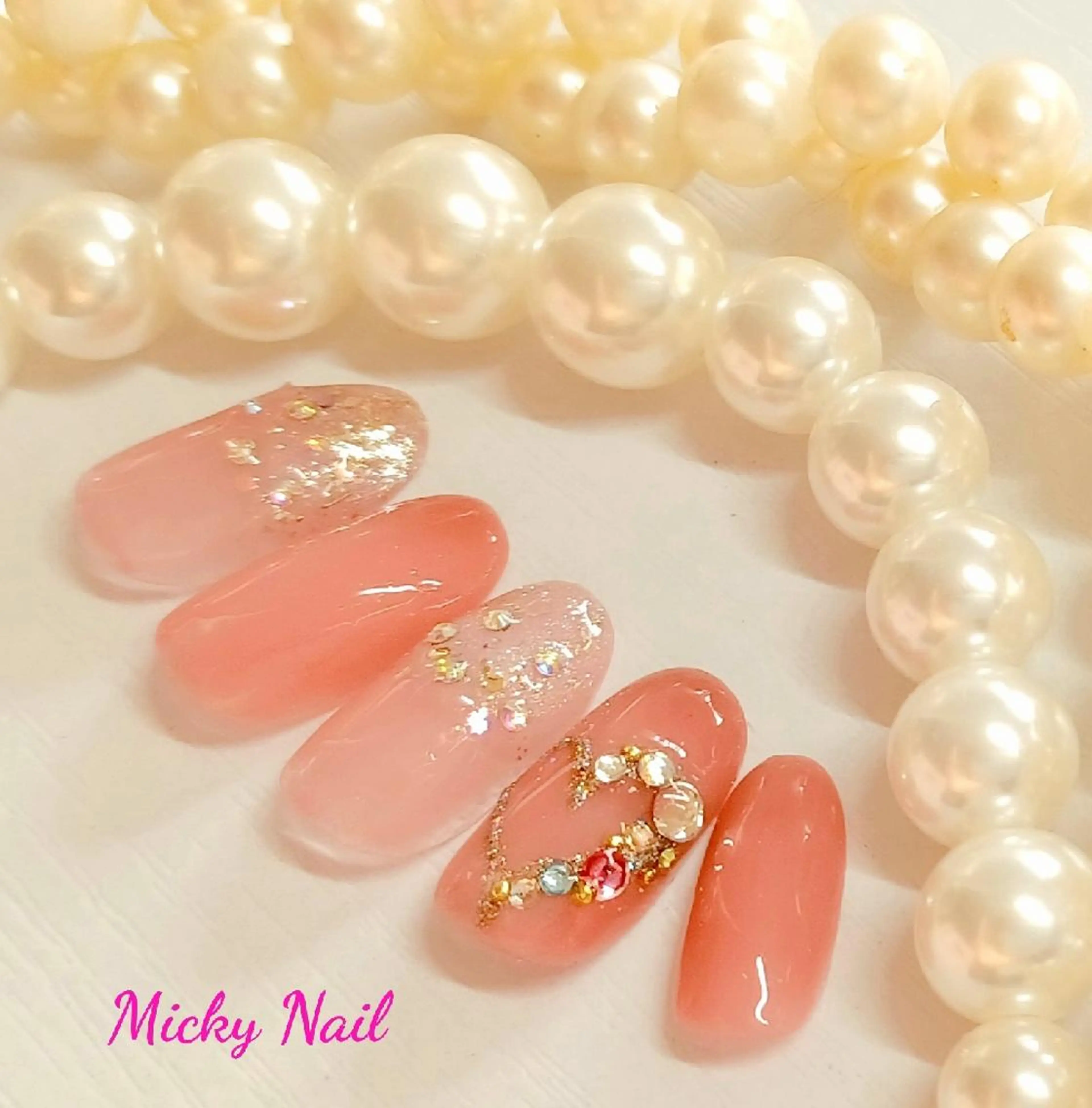 ネイル 入学式 卒業式 バレンタイン ハンドネイル Micky nail chikushinoのネイルデザイン