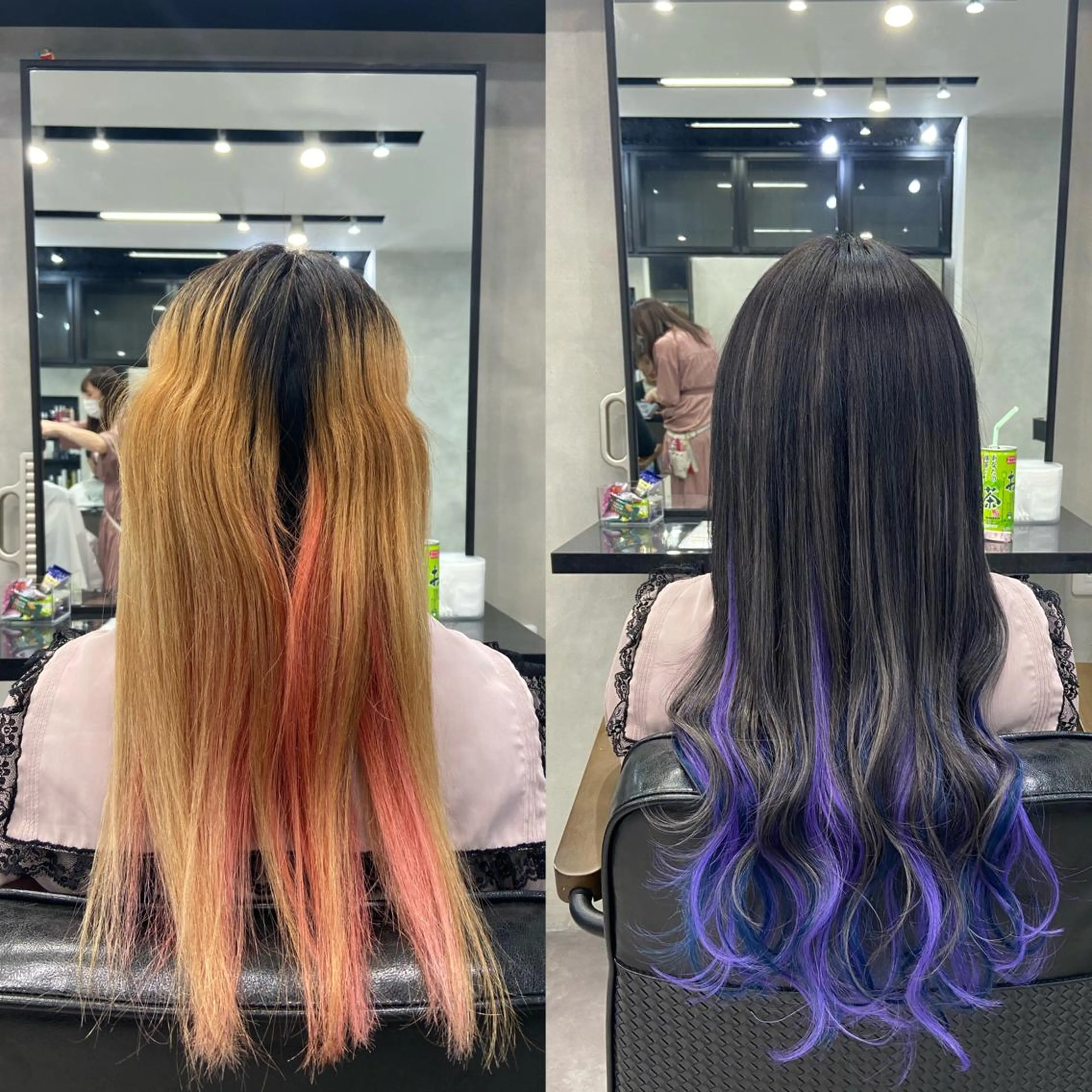 ロング カラー ヘアアレンジ シールエクステ ダブルカラー グラデーションカラー ハイライトカラー インナーカラー ar+ ❤︎ maiのヘアスタイル