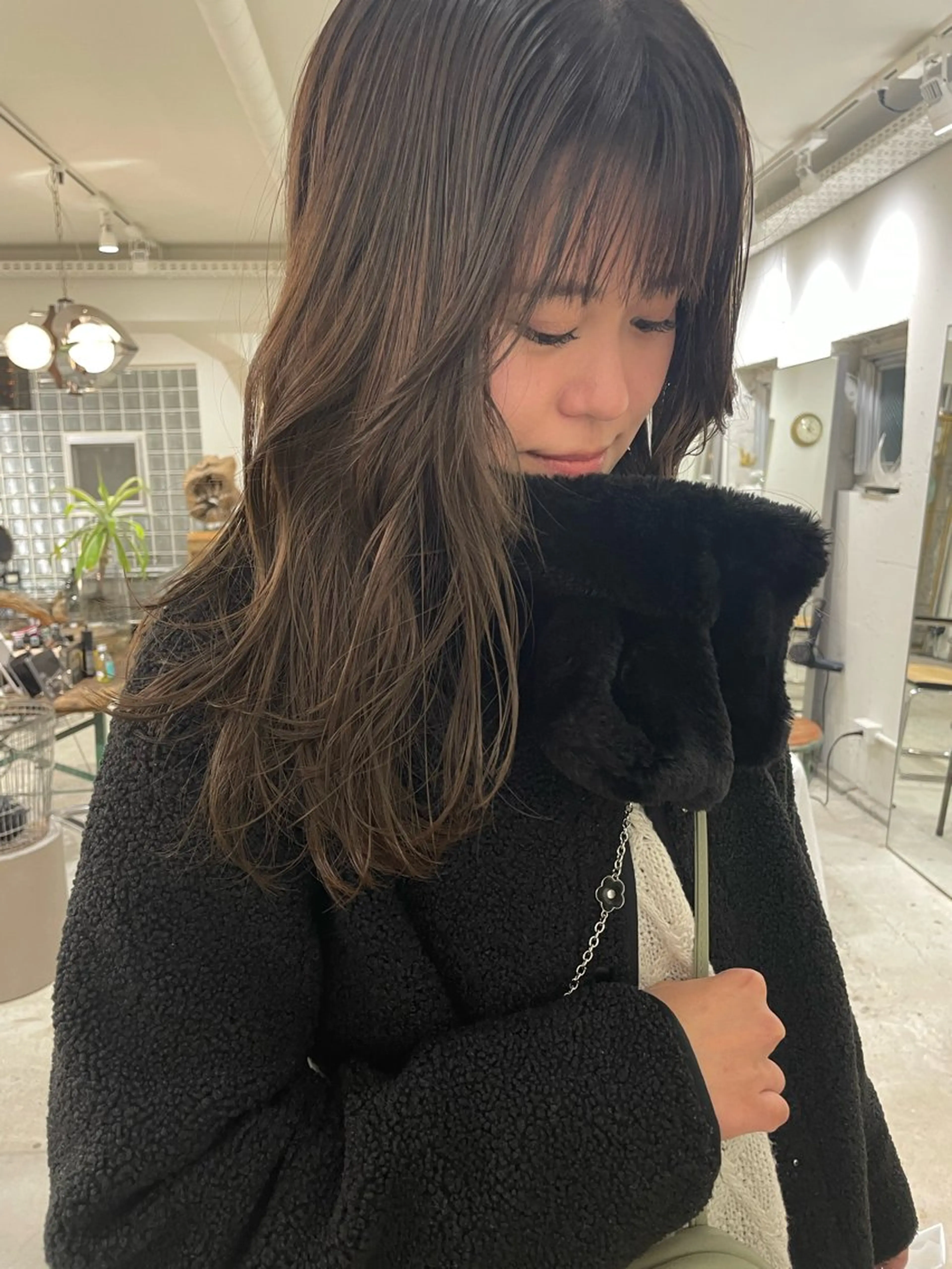 セミロング カラー アッシュ ベージュカラー レイヤーカット カット ヘアカラー トリートメント tim.所属・🪐ナチュラルモード ヘア🪐honokaのヘアスタイル