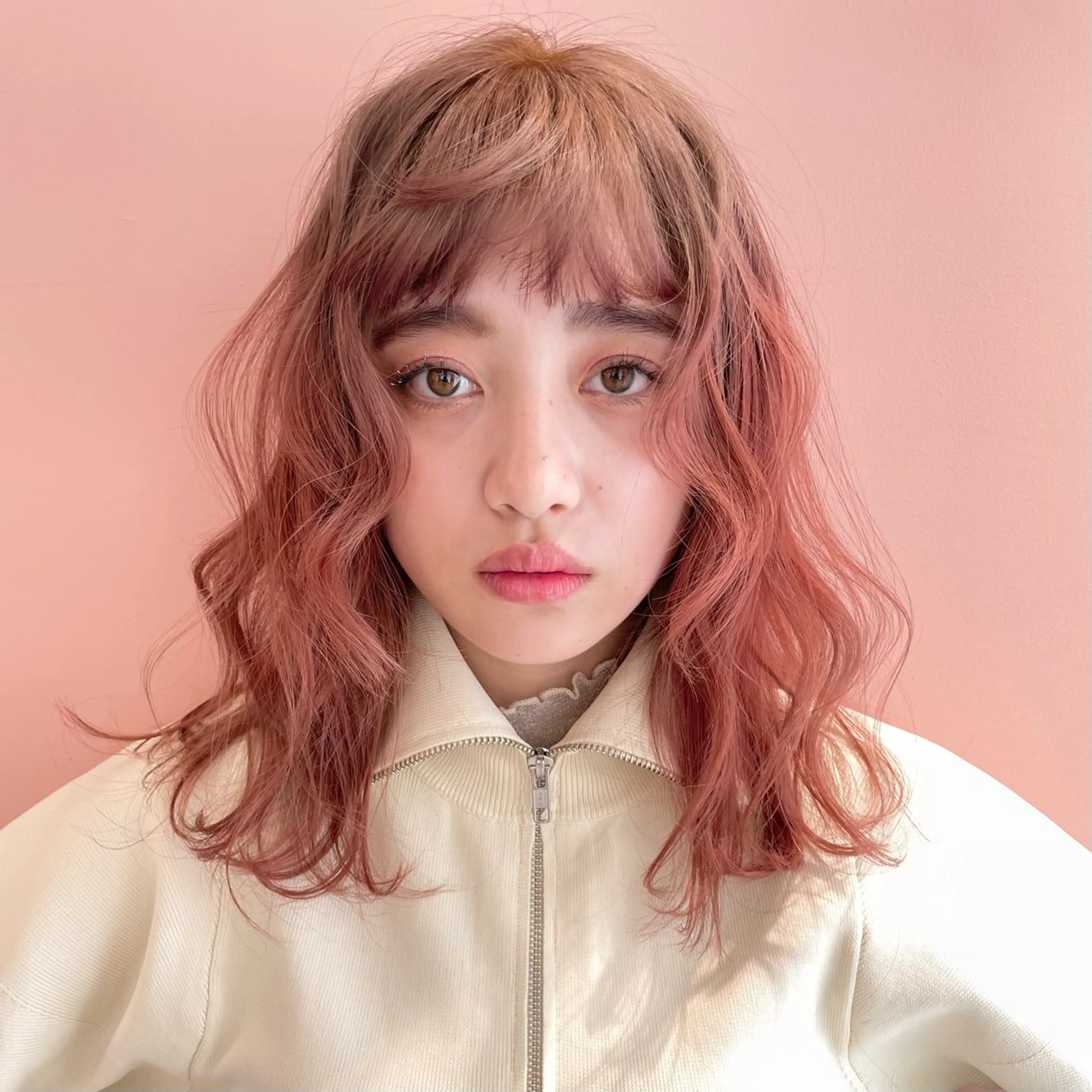 セミロング カラー ヘアカラー トリートメント 名駅/ハイトーン/ 髪質改善/SHUNのヘアスタイル