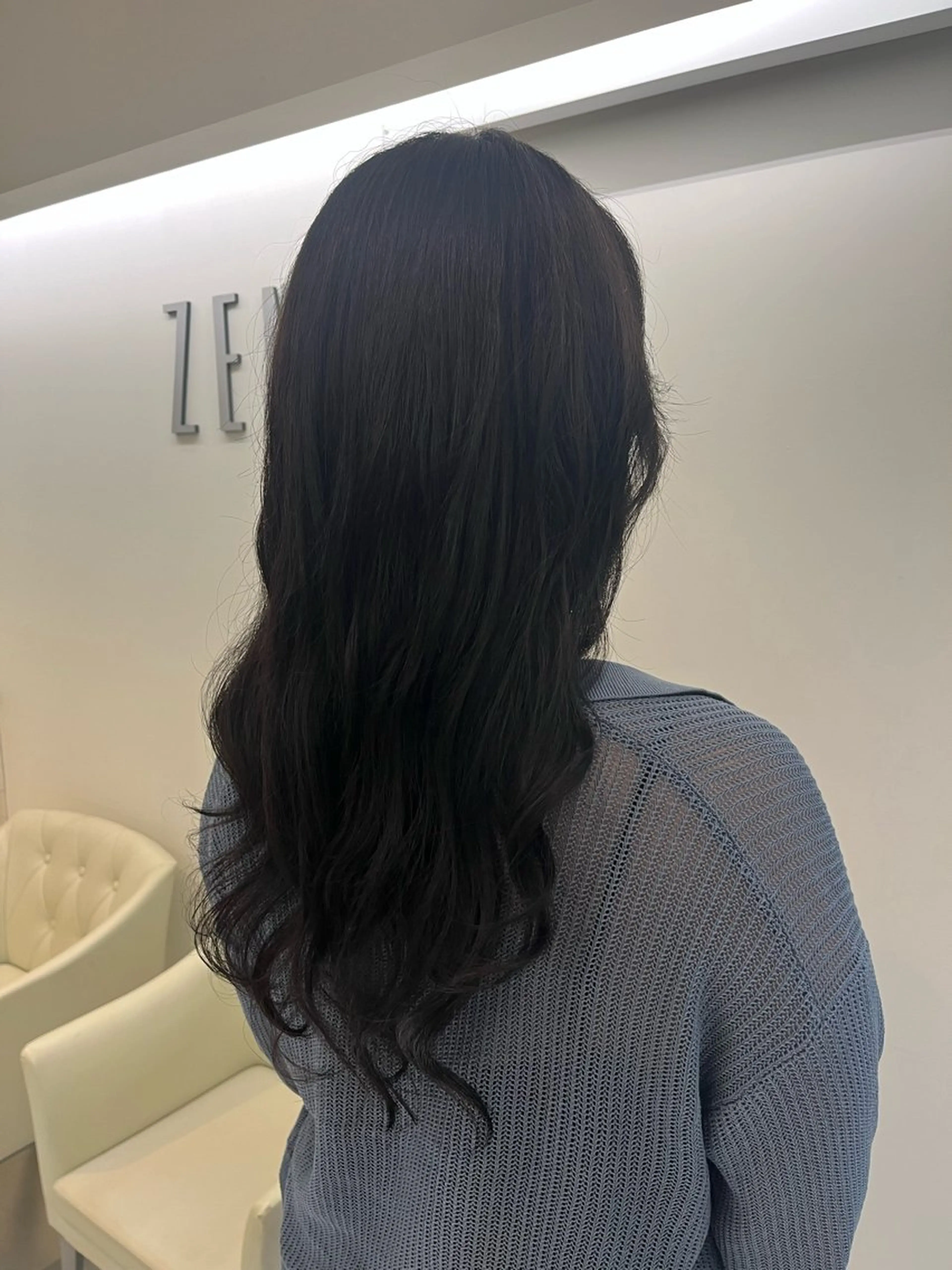 ロング パーマ ボブ 韓国風ヘア デジタルパーマ コテ巻き風パーマ 藤澤　知彌のヘアスタイル