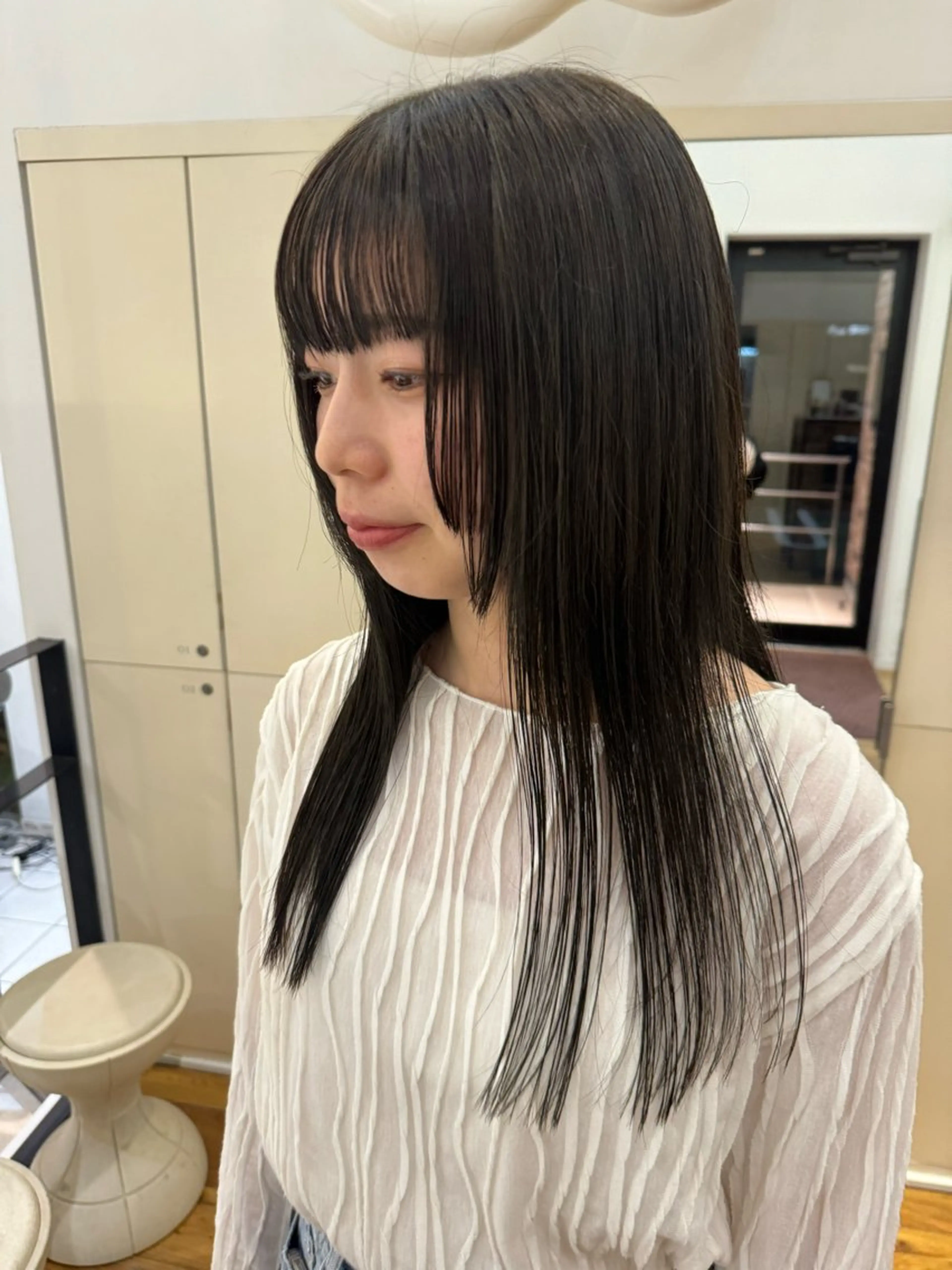 ロング カラー 透明感カラー 吉留 文月のヘアスタイル