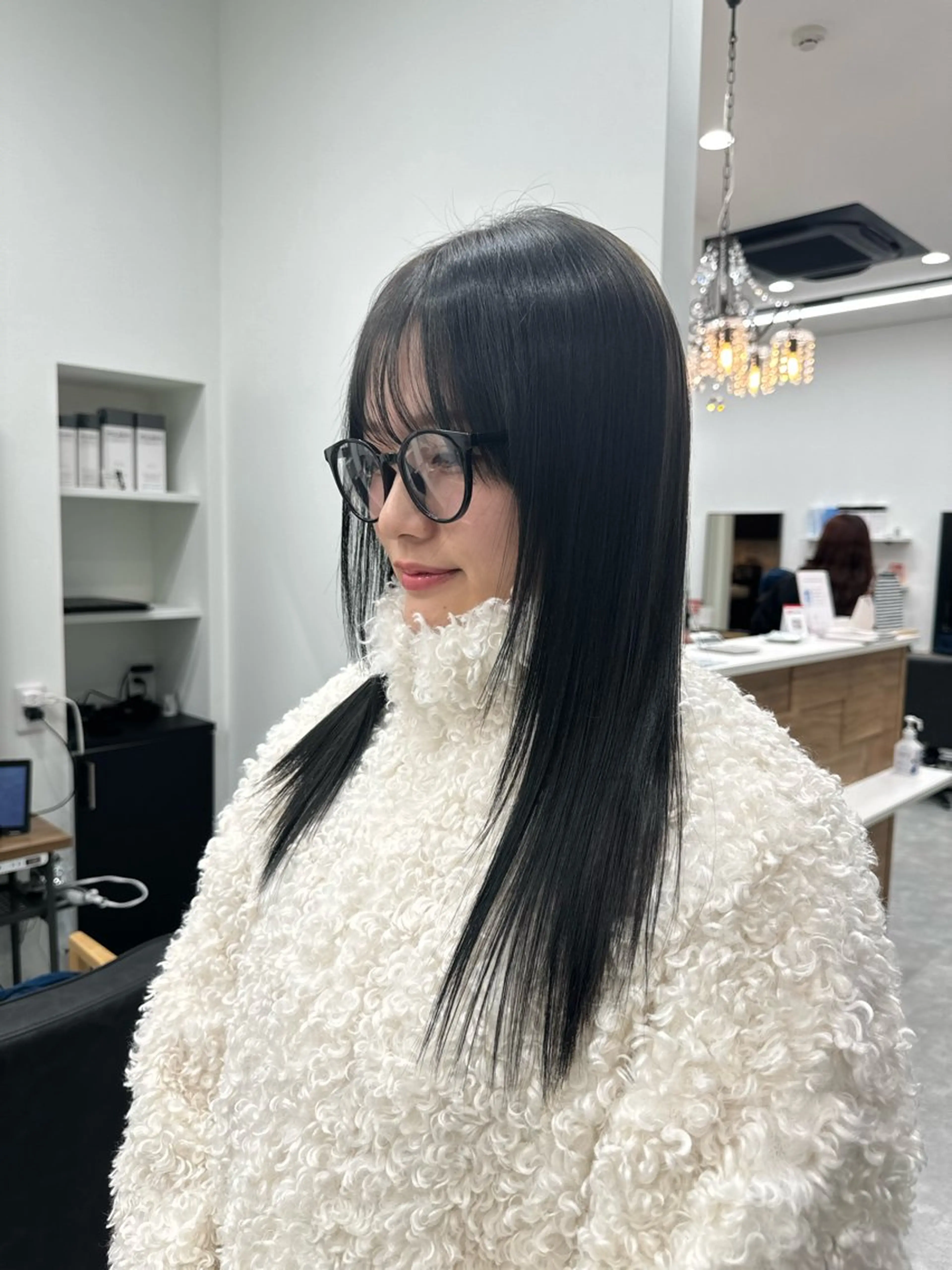 ロング カラー 𝘀𝗮𝗲/柏の葉 / パーマモデルのヘアスタイル