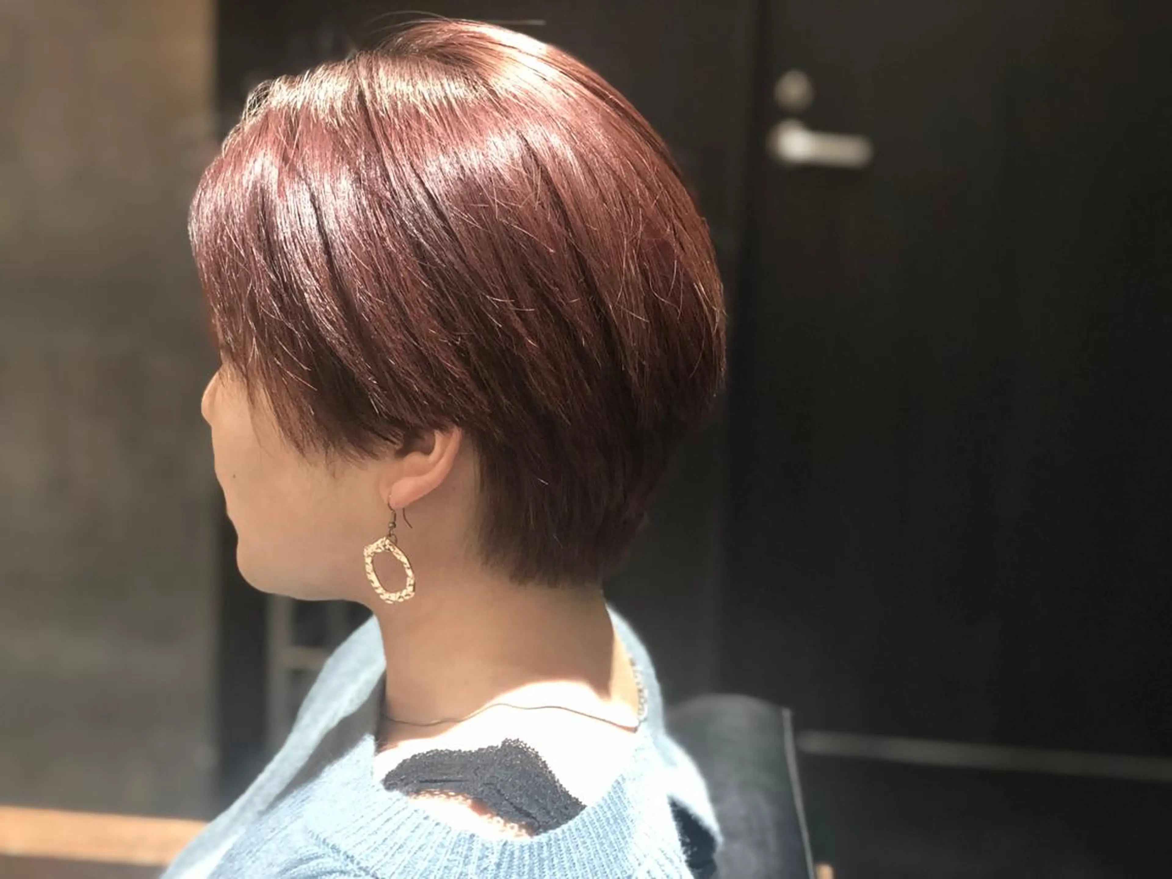ショート カラー ボルドーカラー ショートヘア 【ヌーベルバレ】 ゆきみのヘアスタイル