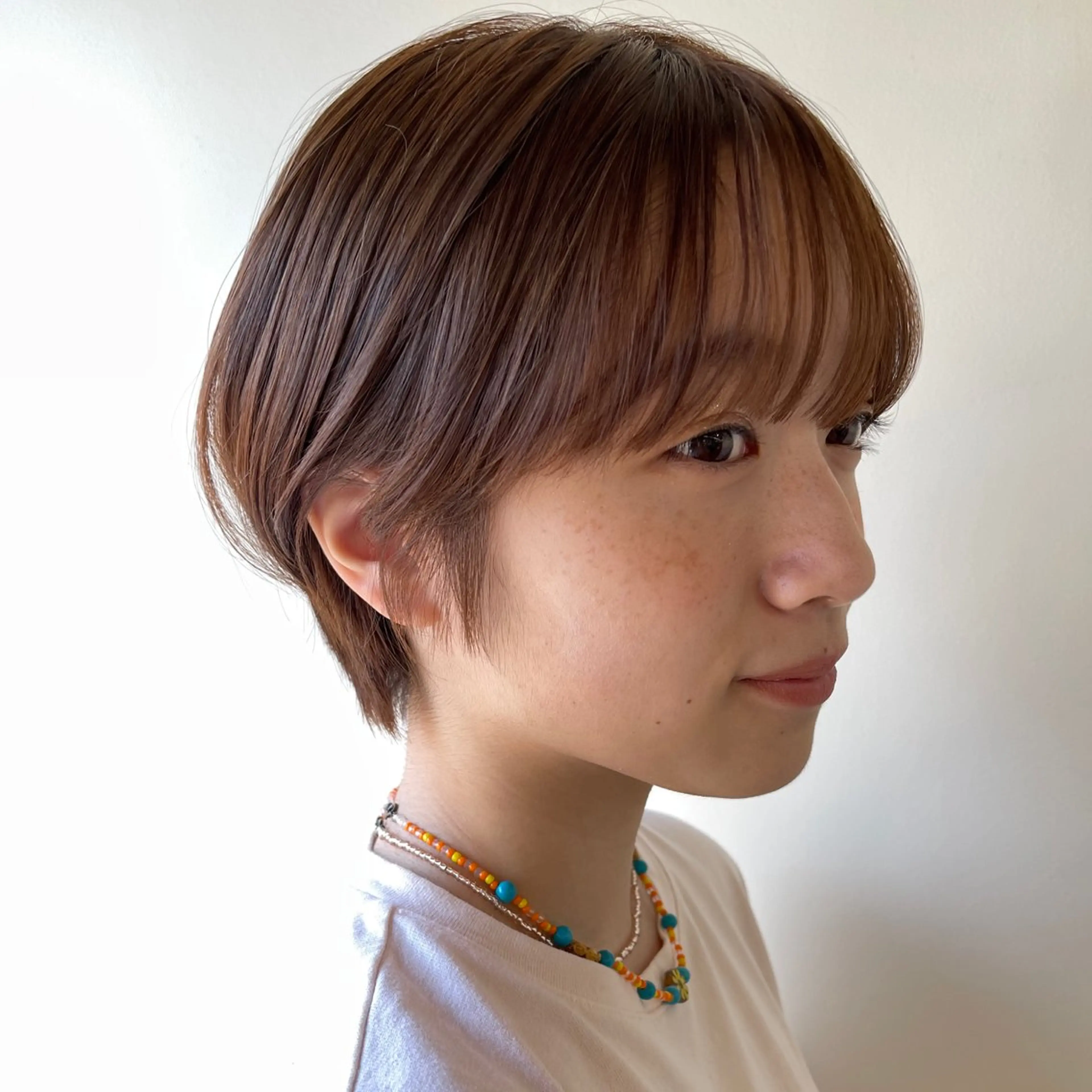 ショート カラー パーマ ヘアアレンジ レイヤー/ 透明感カラー/マドカのヘアスタイル