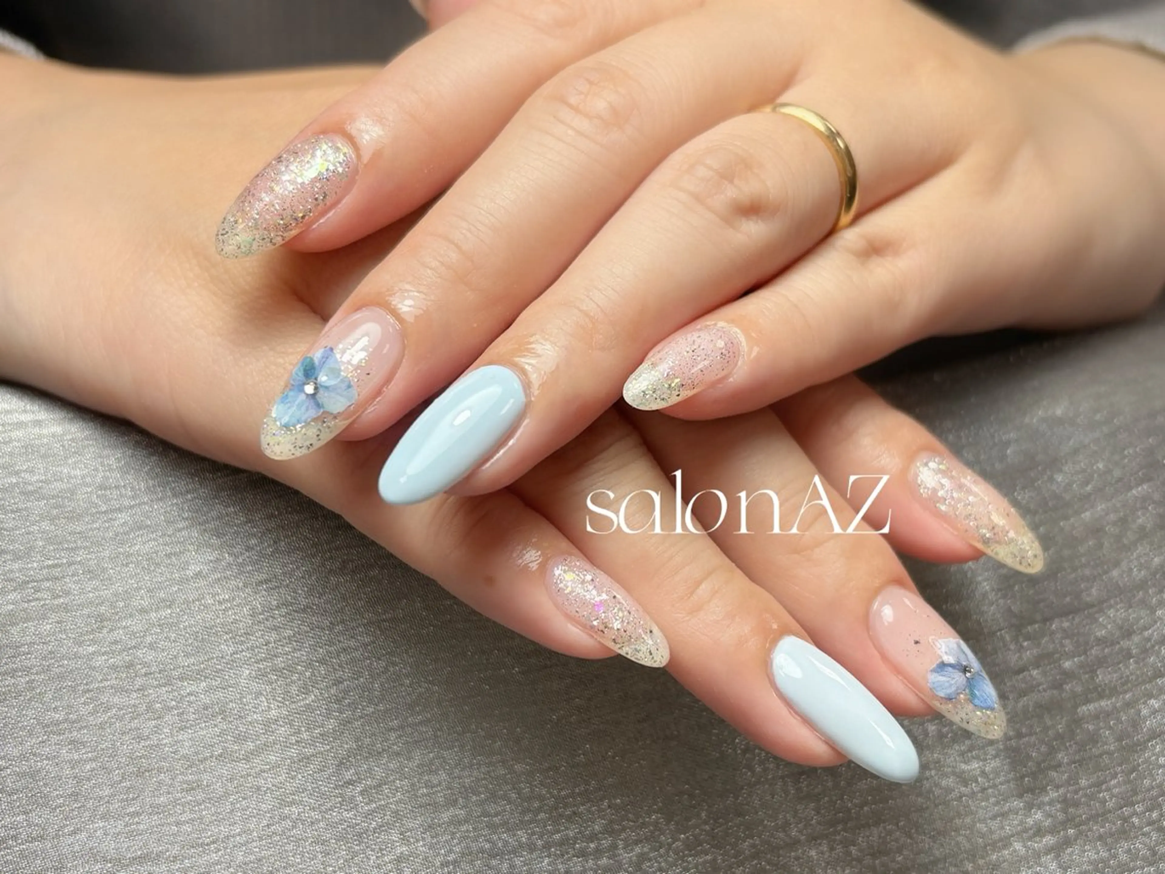 ネイル 長さ出し フットネイル フレンチネイル ジェルネイル マグネットネイル ハンドネイル salon AZのネイルデザイン