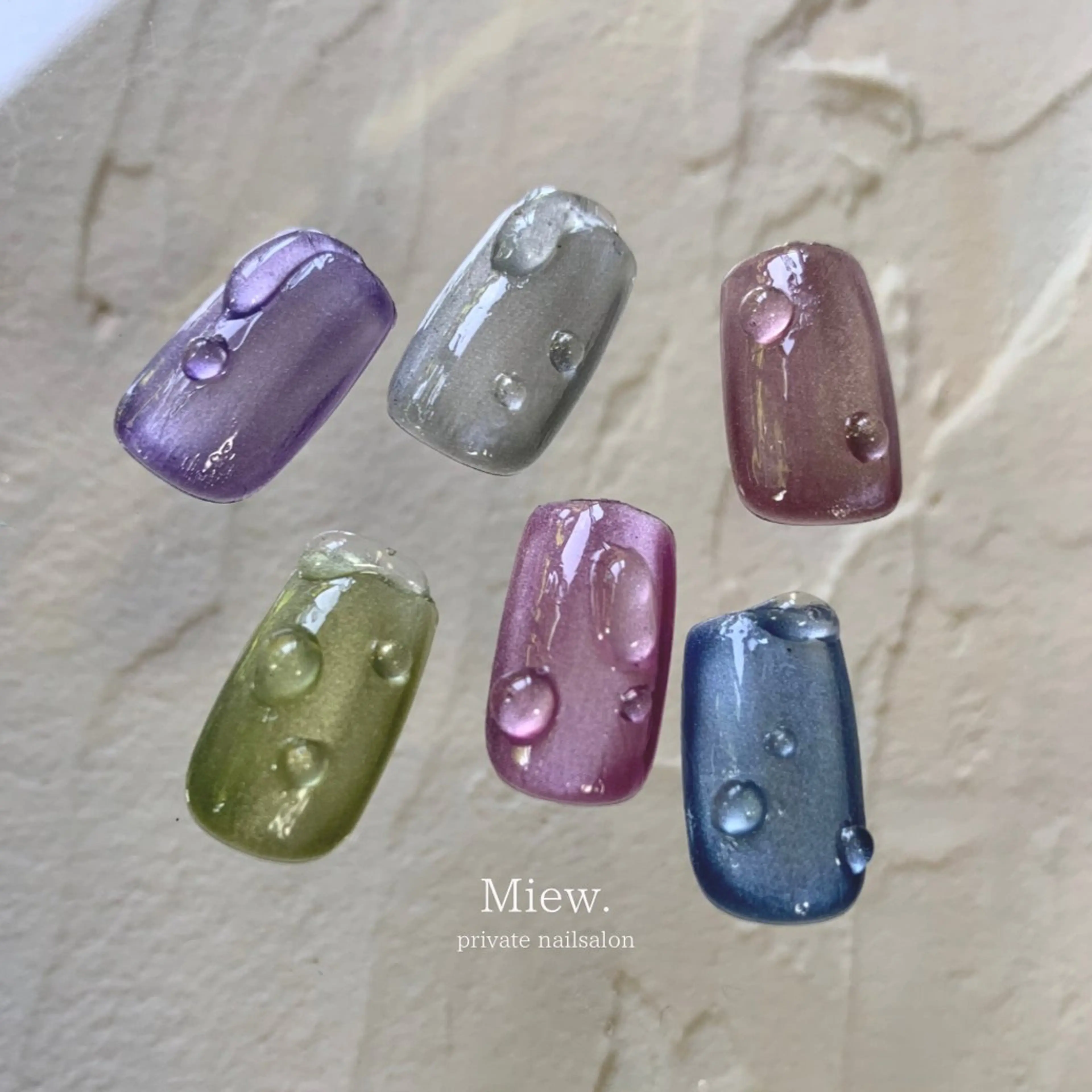 ネイル ジェルネイル マグネットネイル Mina🫧 【Miew.】のネイルデザイン