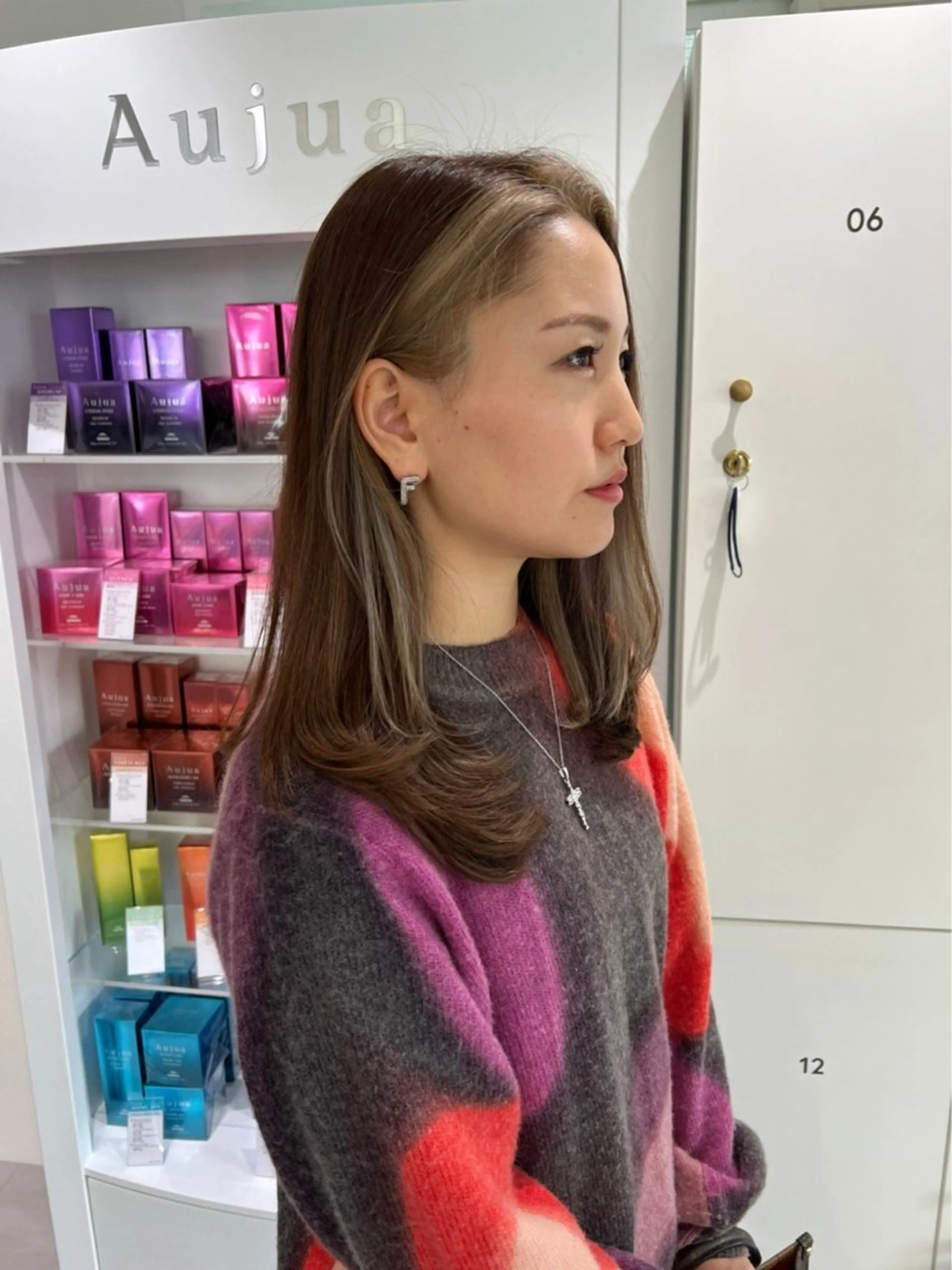 ロング カラー ベージュカラー 顔周りカット モデル募集中🍤 清水 美陽のヘアスタイル