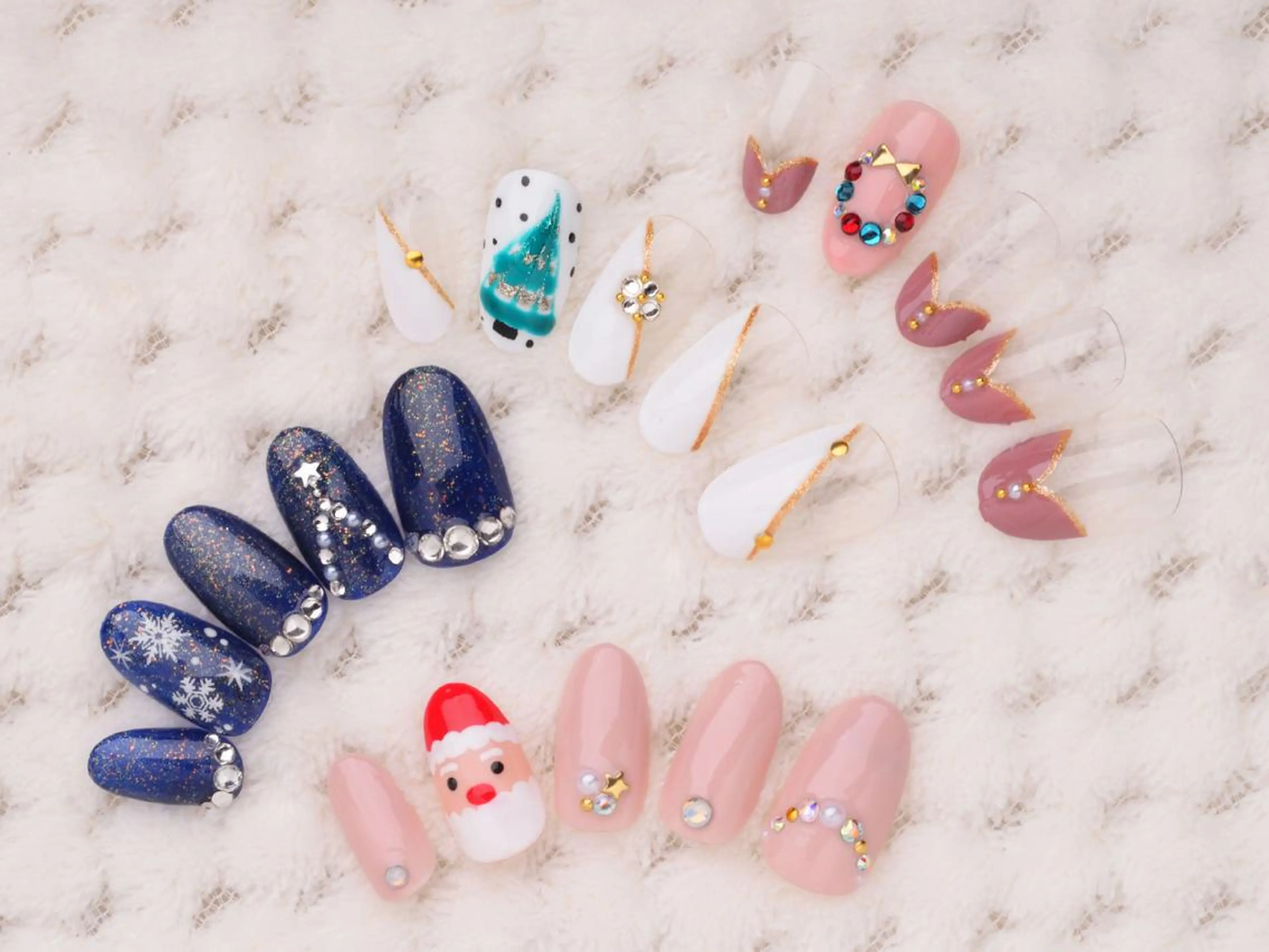 ネイル アートネイル フレンチネイル ワンカラーネイル 冬ネイル クリスマス nail salon Soeurのネイルデザイン