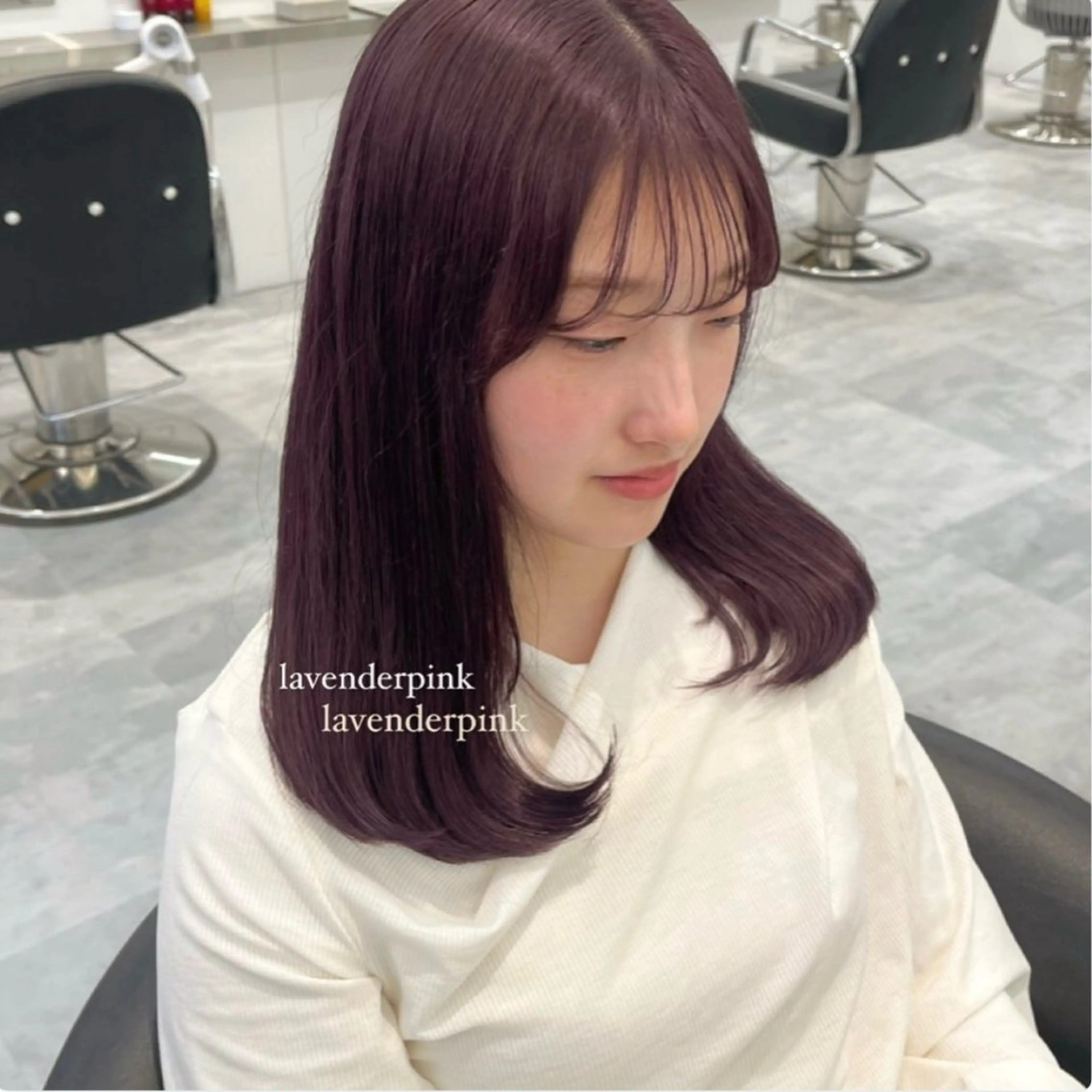 セミロング カラー ヘアカラー ParveMix ♡白神みやびのヘアスタイル