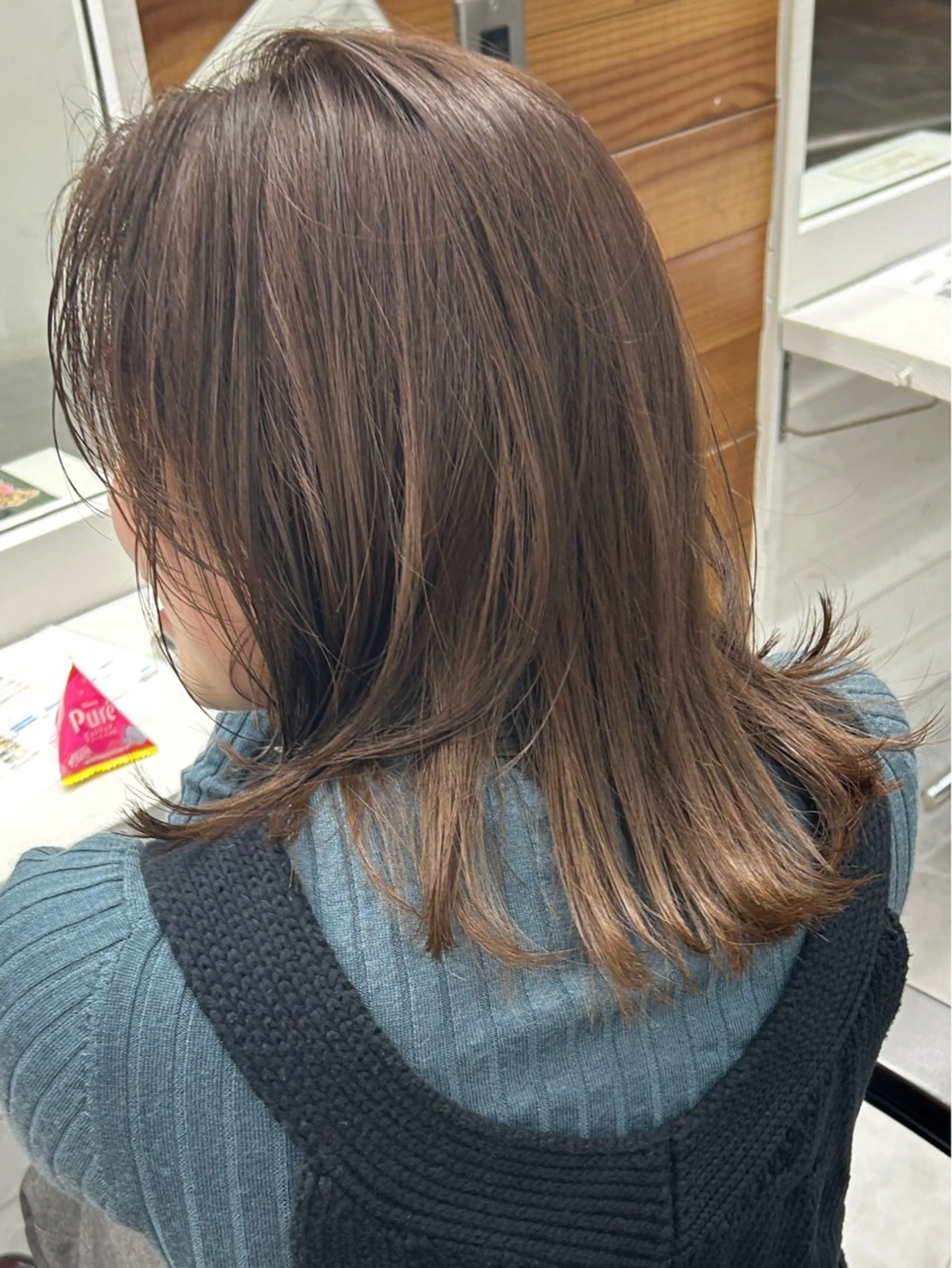 ミディアム カラー カット ヘアカラー トリートメント ボブ/透明感カラー /サナ🌼のヘアスタイル