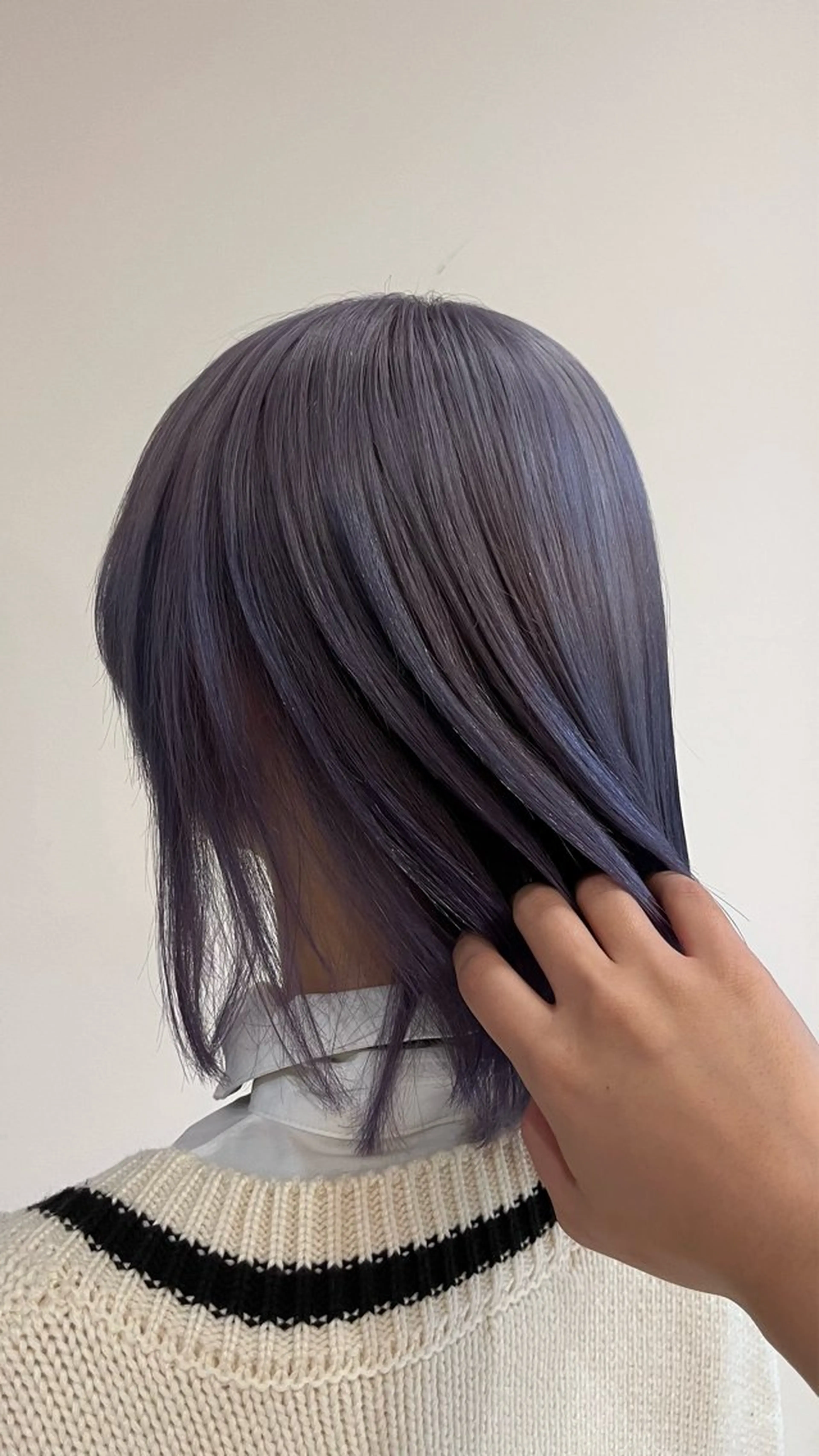 ミディアム カラー ブリーチ ハイトーンカラー ラベンダーカラー パープルカラー ヘアカラー ブリーチ/ハイトーン /モデル/フウカのヘアスタイル